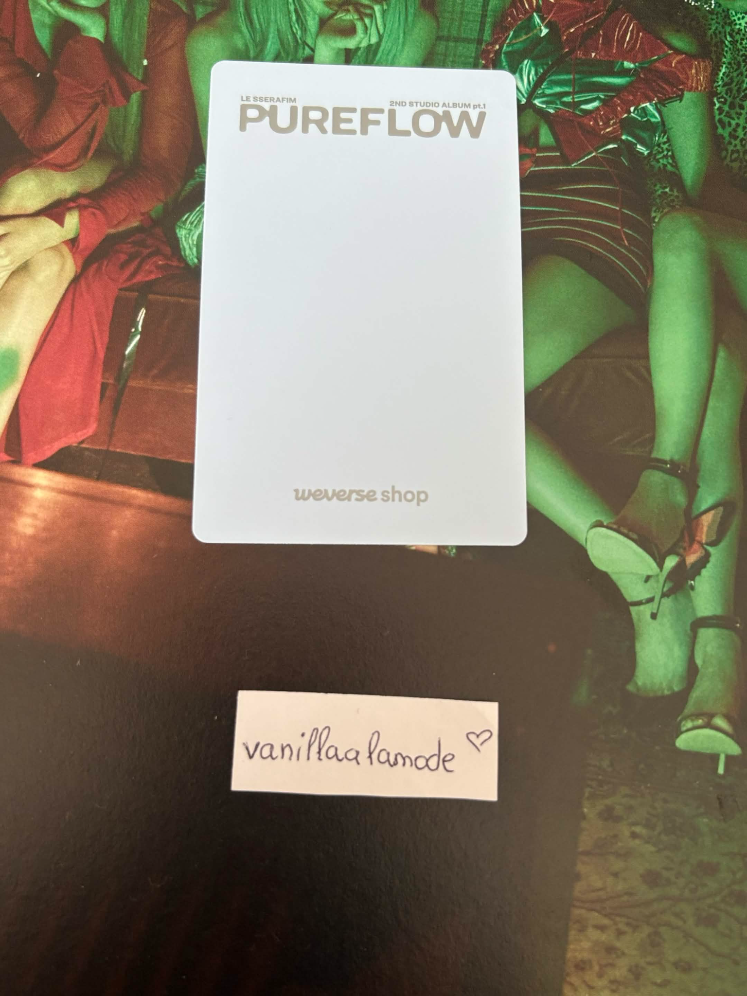 LE SSERAFIM Huh Yunjin LE SSERAFIM - Huh Yunjin - PUREFLOW pt.1 Album pob (pre-order benefit) album photocard listing photo 2