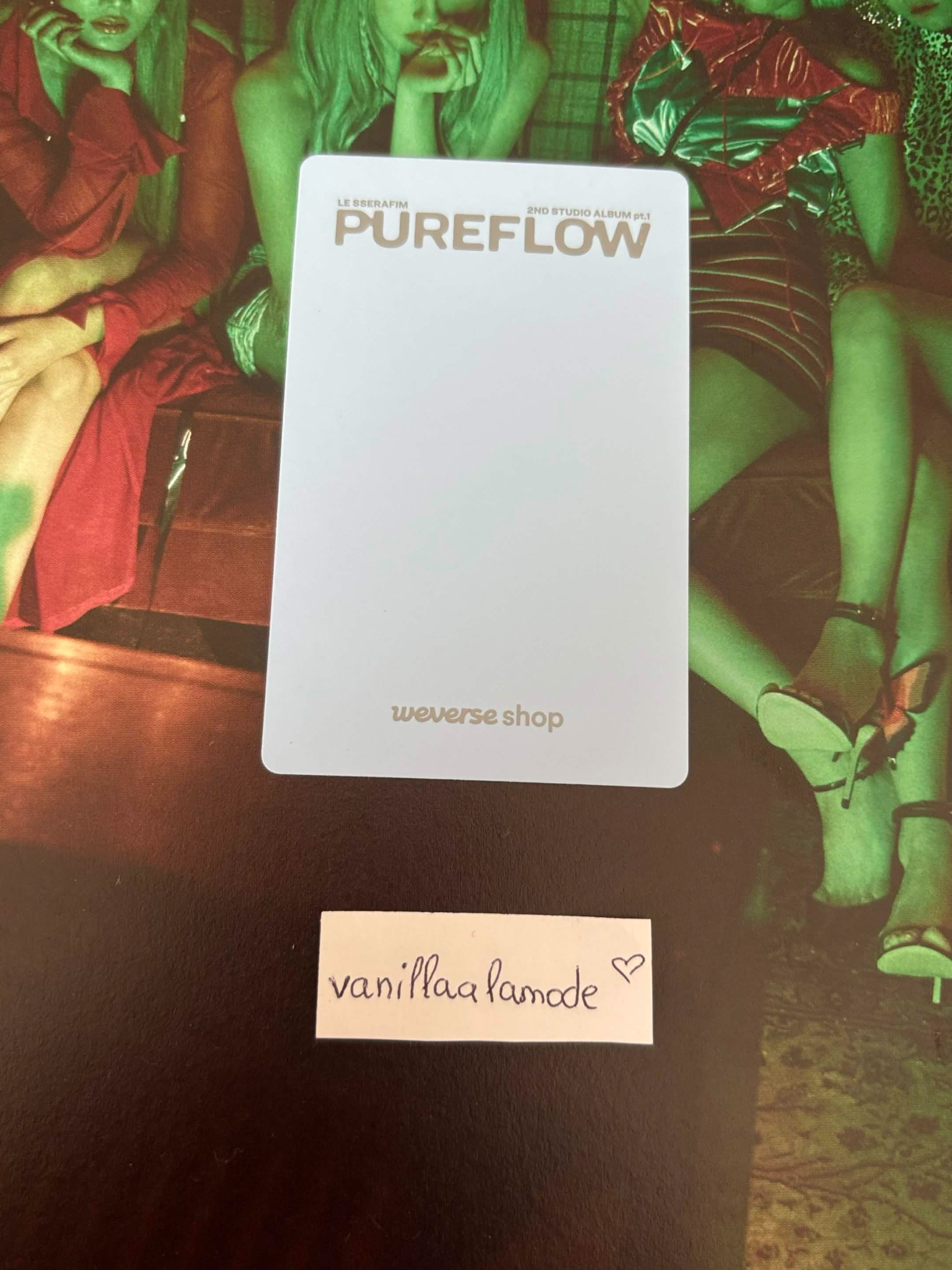 LE SSERAFIM Kim Chaewon LE SSERAFIM - Kim Chaewon - PUREFLOW pt.1 Album pob (pre-order benefit) weverse global shop (wvg) standard version listing photo 2