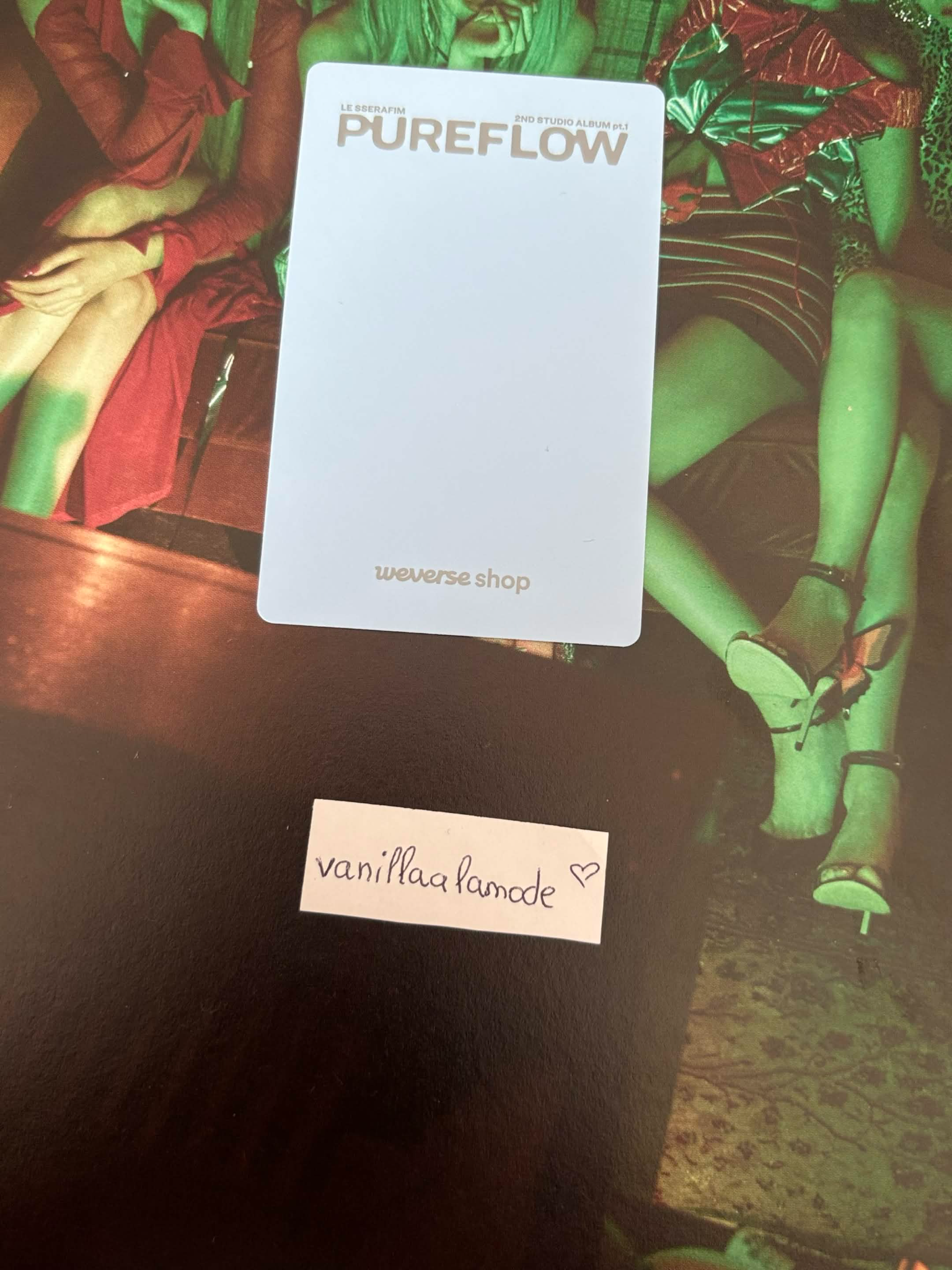 LE SSERAFIM Sakura LE SSERAFIM - Sakura - PUREFLOW pt.1 Album pob (pre-order benefit) weverse global shop (wvg) standard version listing photo 2