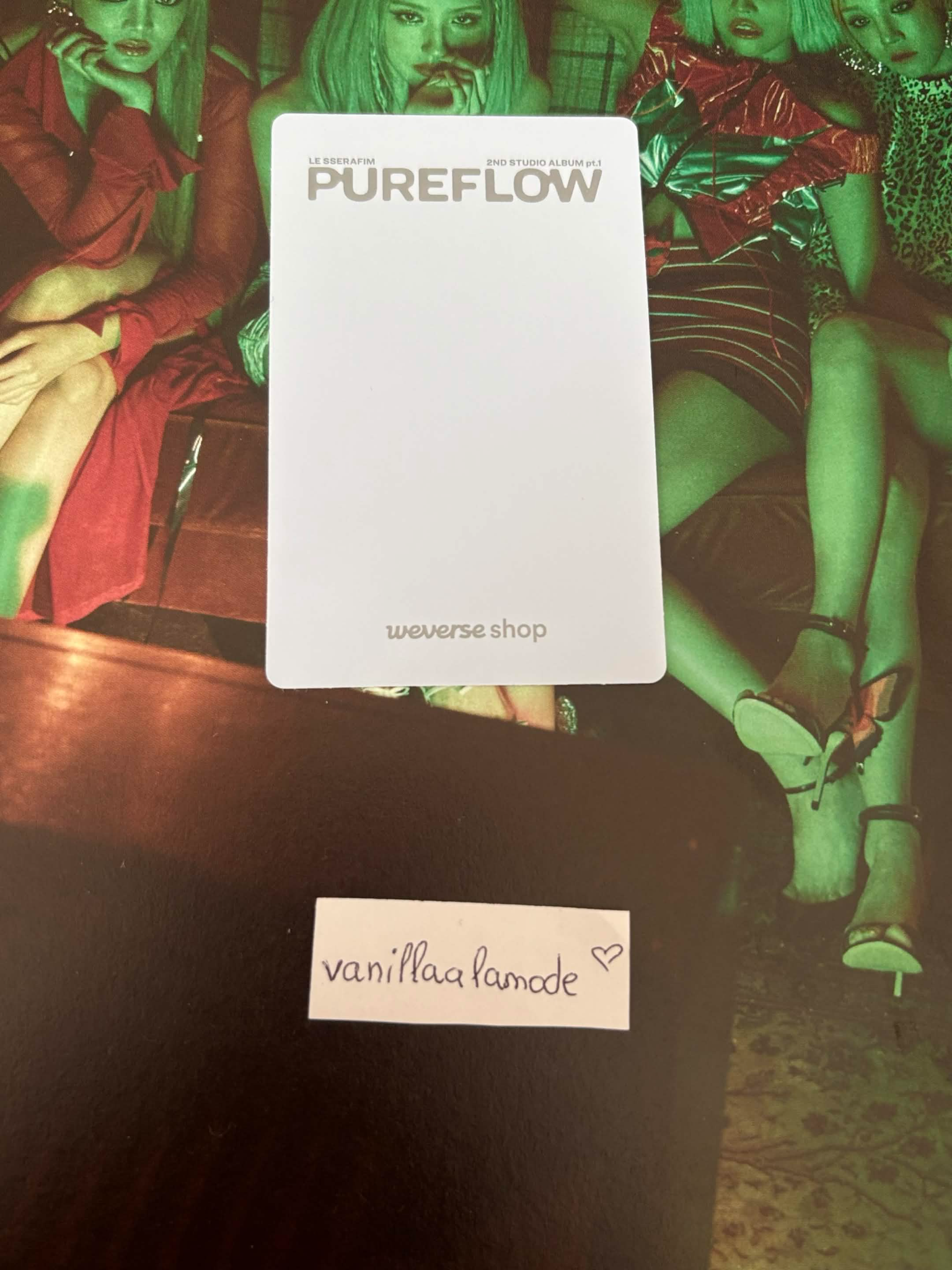 LE SSERAFIM Kazuha LE SSERAFIM - Kazuha - PUREFLOW pt.1 Album kakaotalk pob (pre-order benefit) listing photo 2