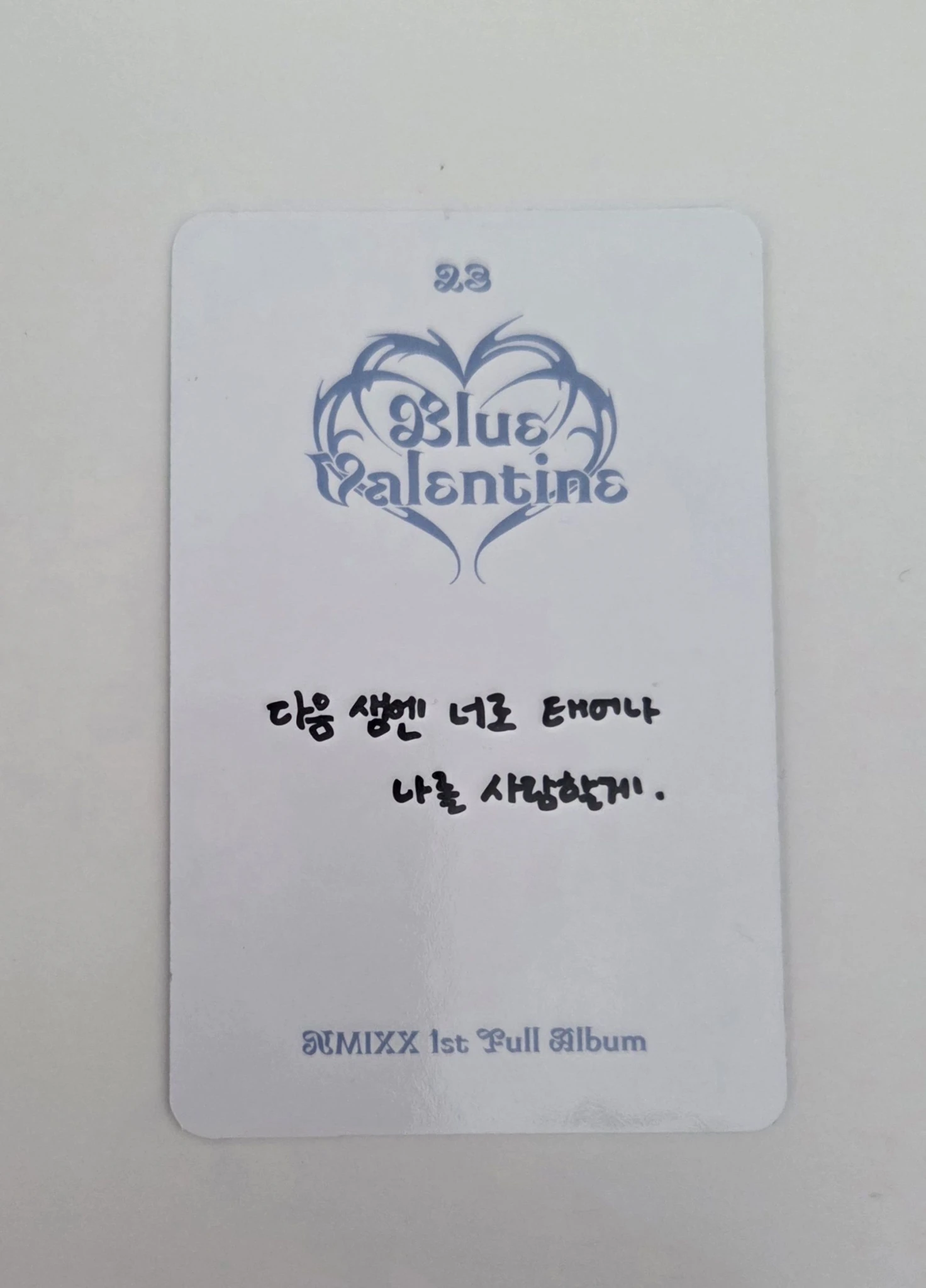 NMIXX Jiwoo NMIXX - Jiwoo - Blue Valentine Album merch photocard everline pop-up store trading card listing photo 2