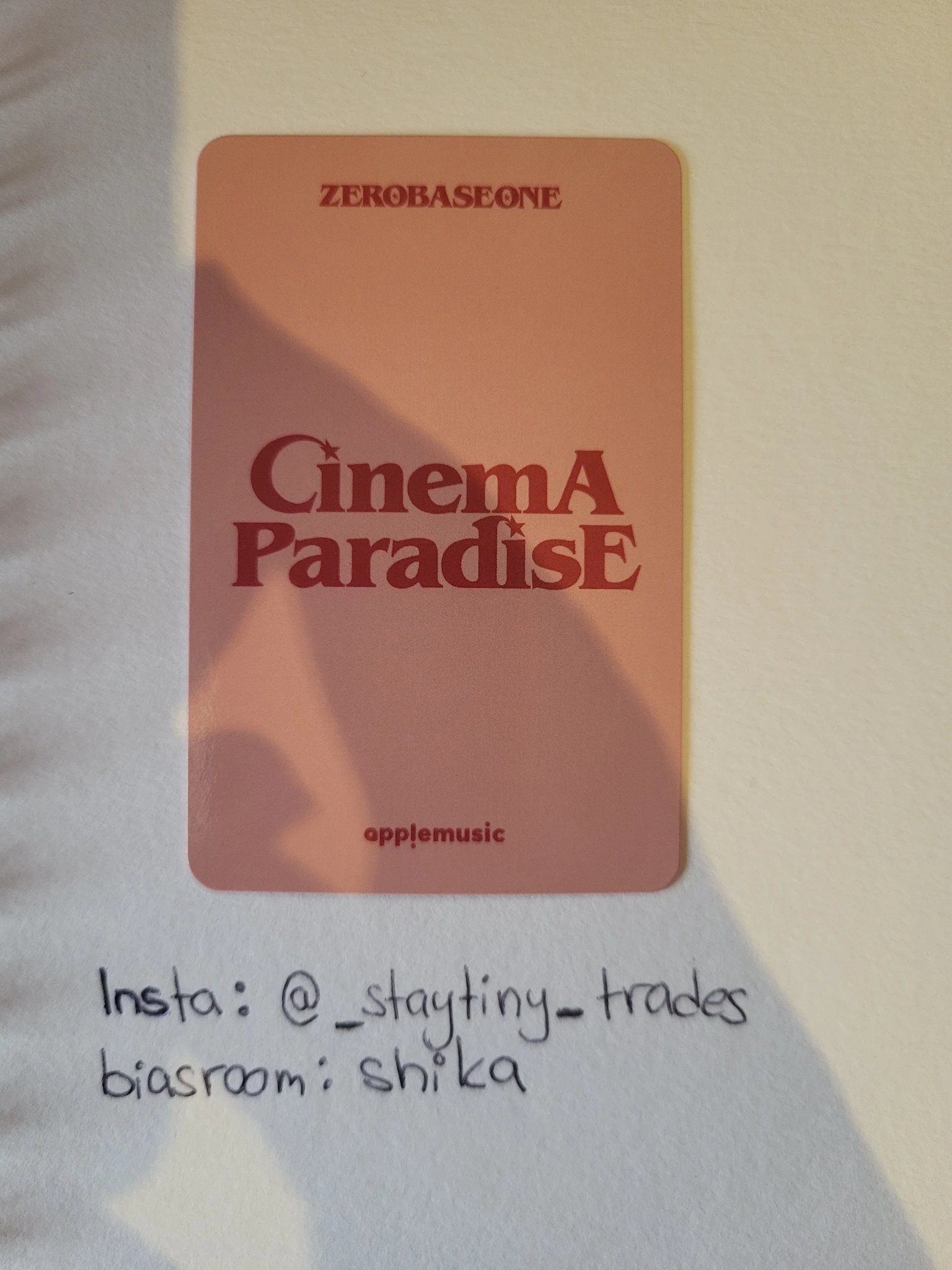ZEROBASEONE Gyuvin ZEROBASEONE - Gyuvin - Cinema Paradise Album apple music pob (pre-order benefit) photobook version listing photo 2