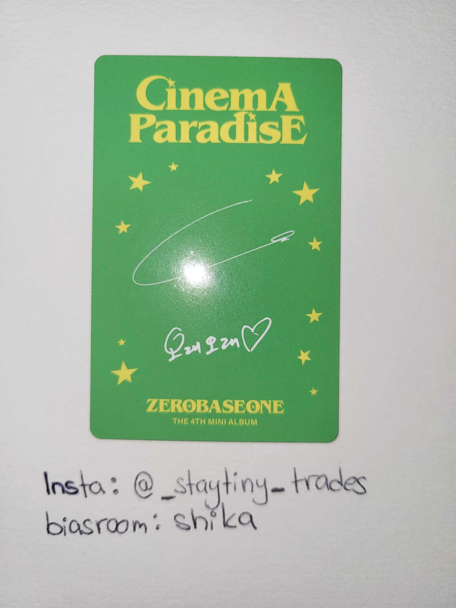 ZEROBASEONE Jiwoong ZEROBASEONE - Jiwoong - Cinema Paradise Album album photocard romance version listing photo 2