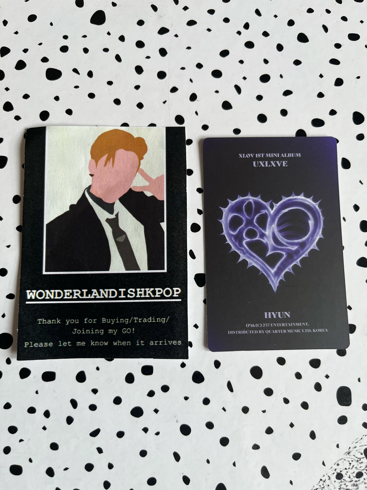 XLOV Hyun XLOV - Hyun - Uxlxve Album album photocard O version listing photo 2