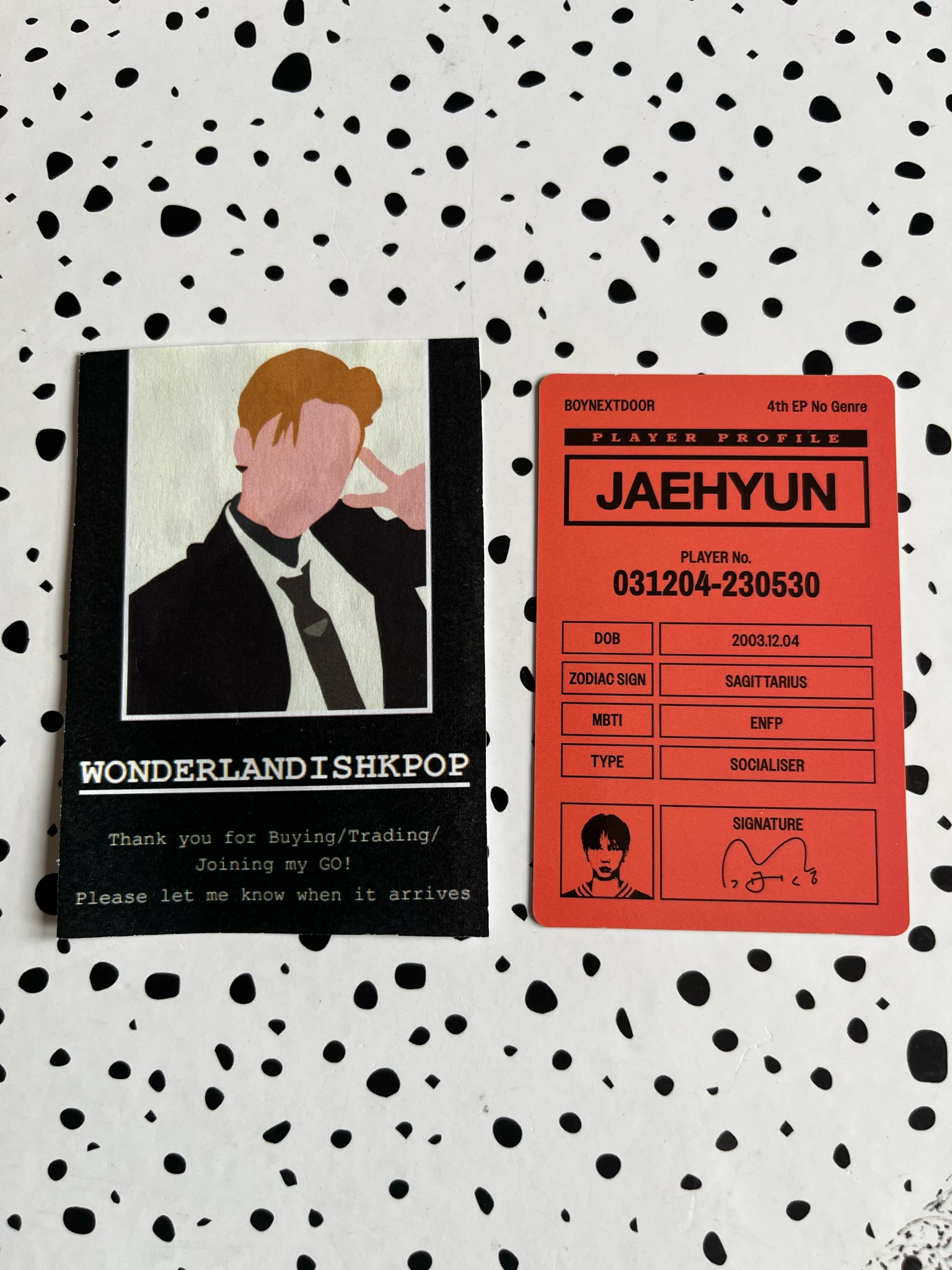 BOYNEXTDOOR Jaehyun  BOYNEXTDOOR - Jaehyun  - No Genre Album album photocard board game ver. listing photo 2