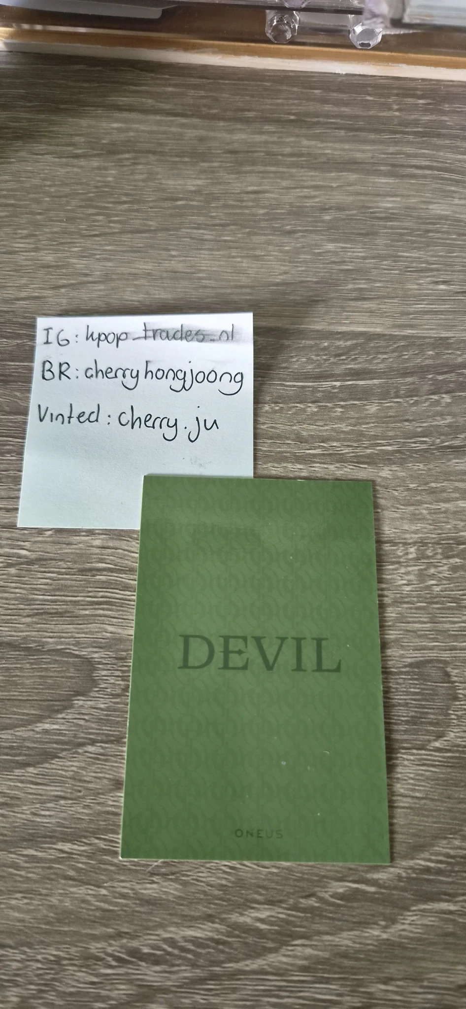 ONEUS Seoho ONEUS - Seoho - DEVIL Album album photocard green version scratch version listing photo 2