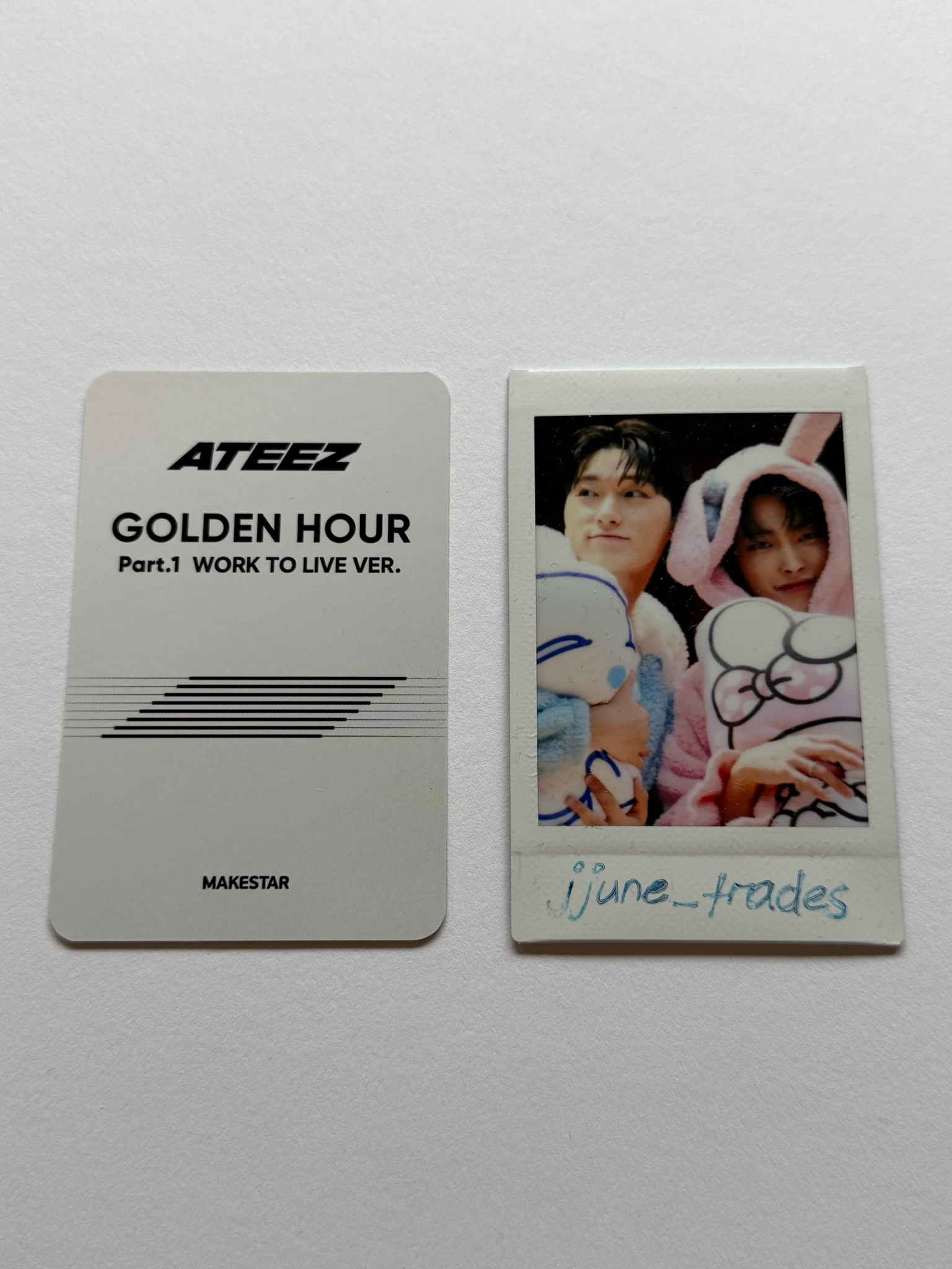 ATEEZ ATEEZ - San & Jongho - Golden Hour : Part.1 Album work to live version unit photocard pre-order benefit (pob) listing photo 2