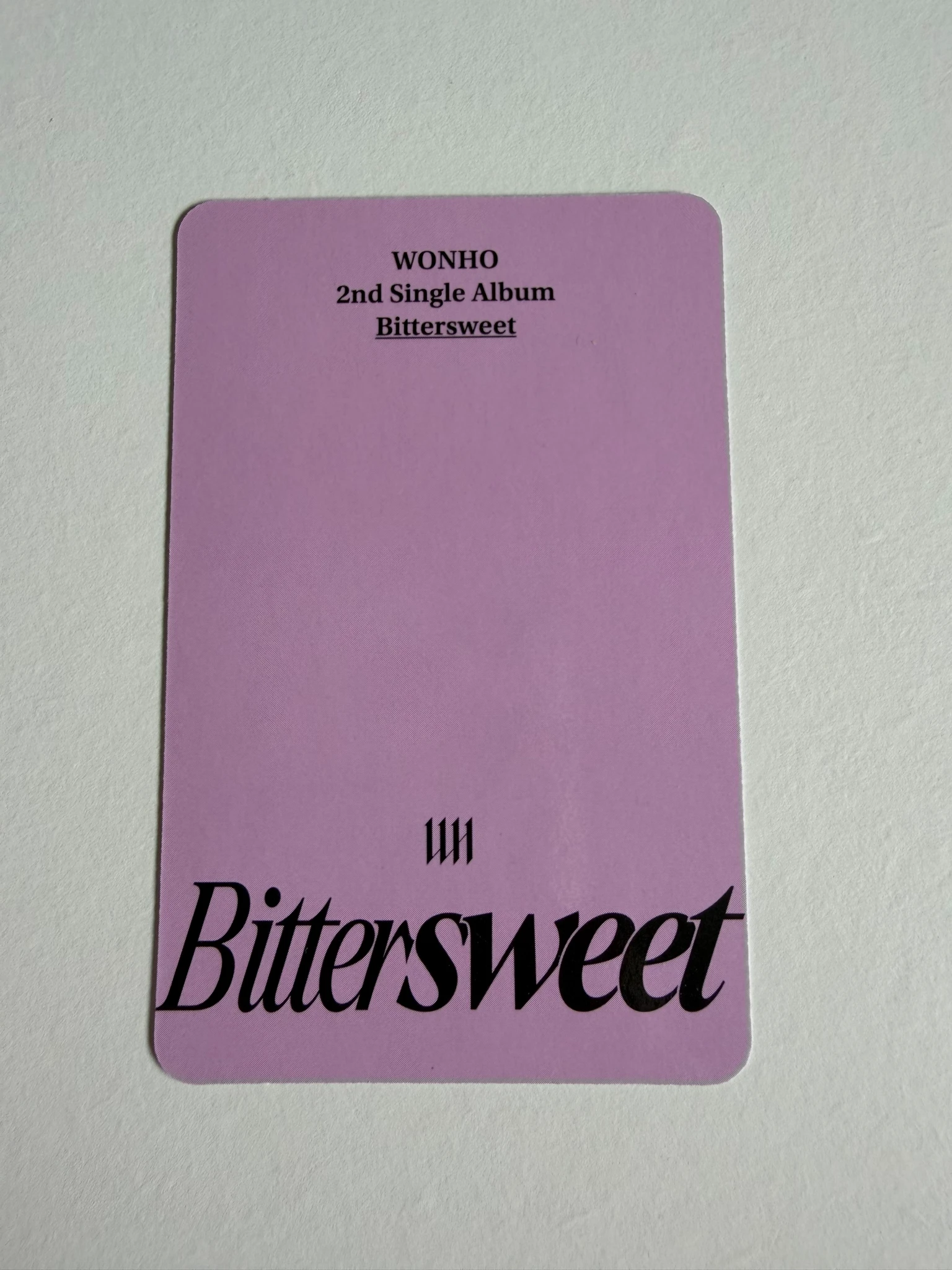 Wonho Wonho Wonho - Wonho - Bittersweet  Album album photocard version 2 listing photo 2