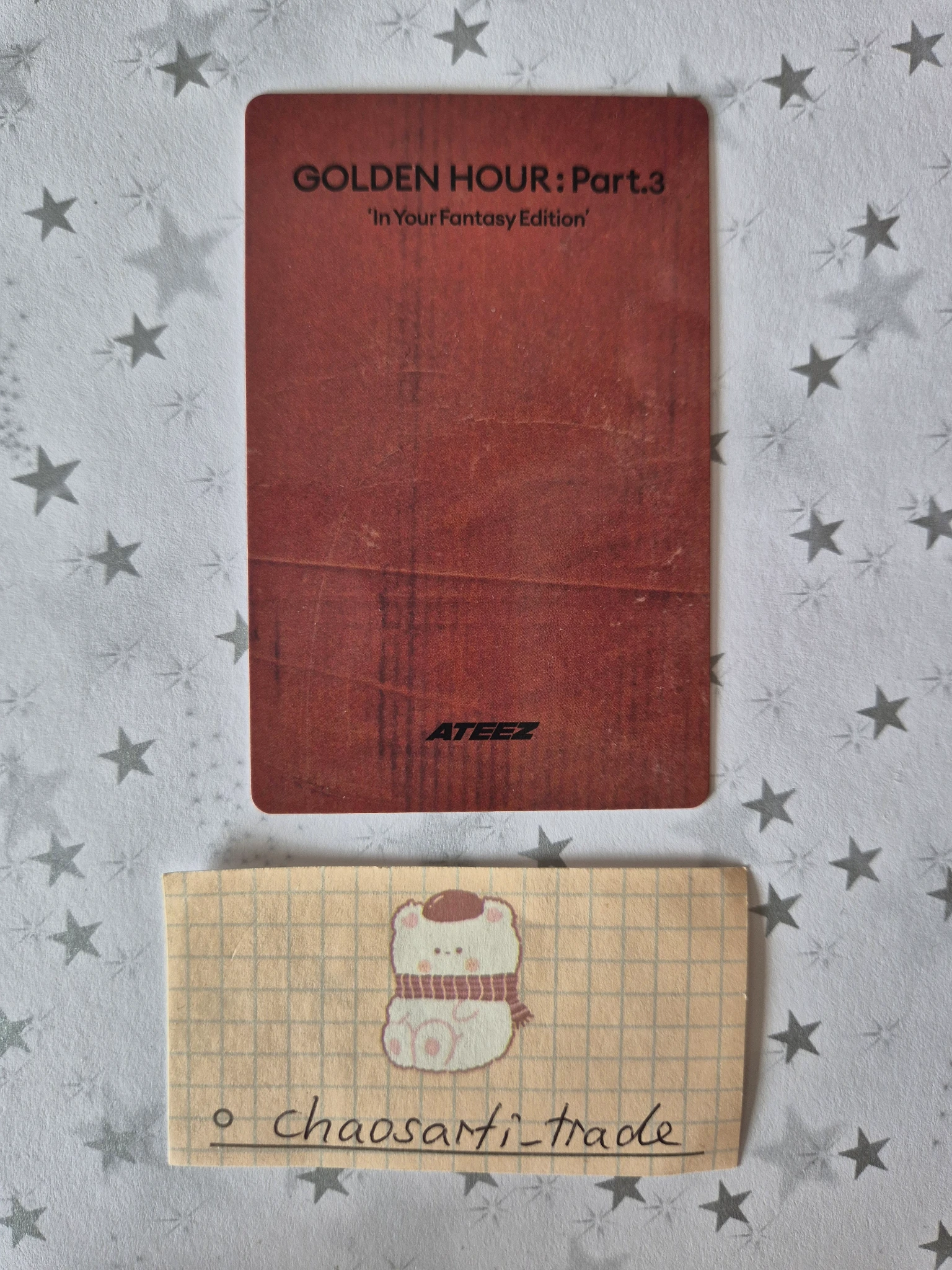 ATEEZ Jongho ATEEZ - Jongho - Golden Hour : Part.3 'In Your Fantasy Edition' Album album photocard limited version listing photo 2