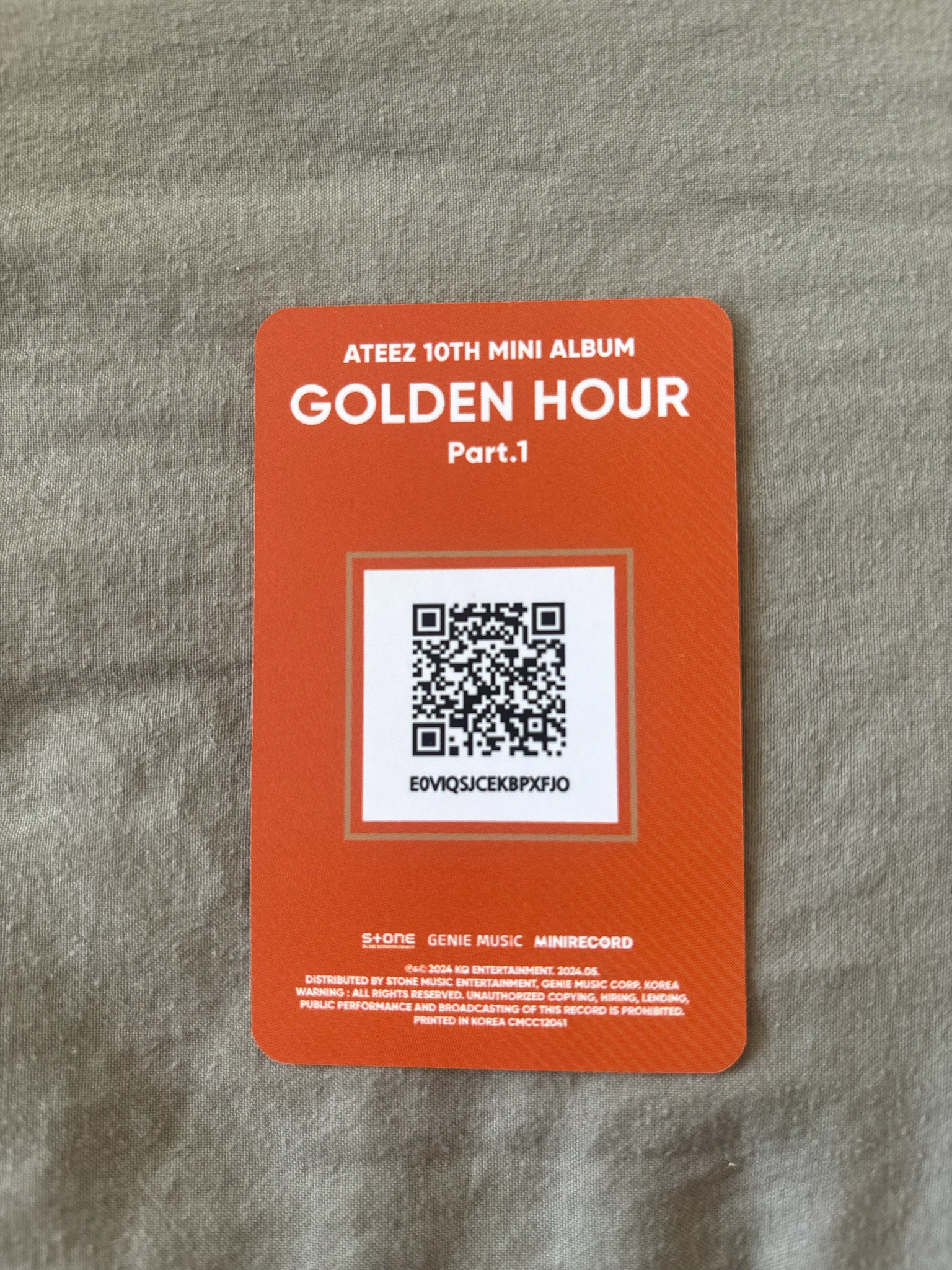 ATEEZ Yeosang ATEEZ - Yeosang - Golden Hour : Part.1 Album poca album qr card listing photo 2