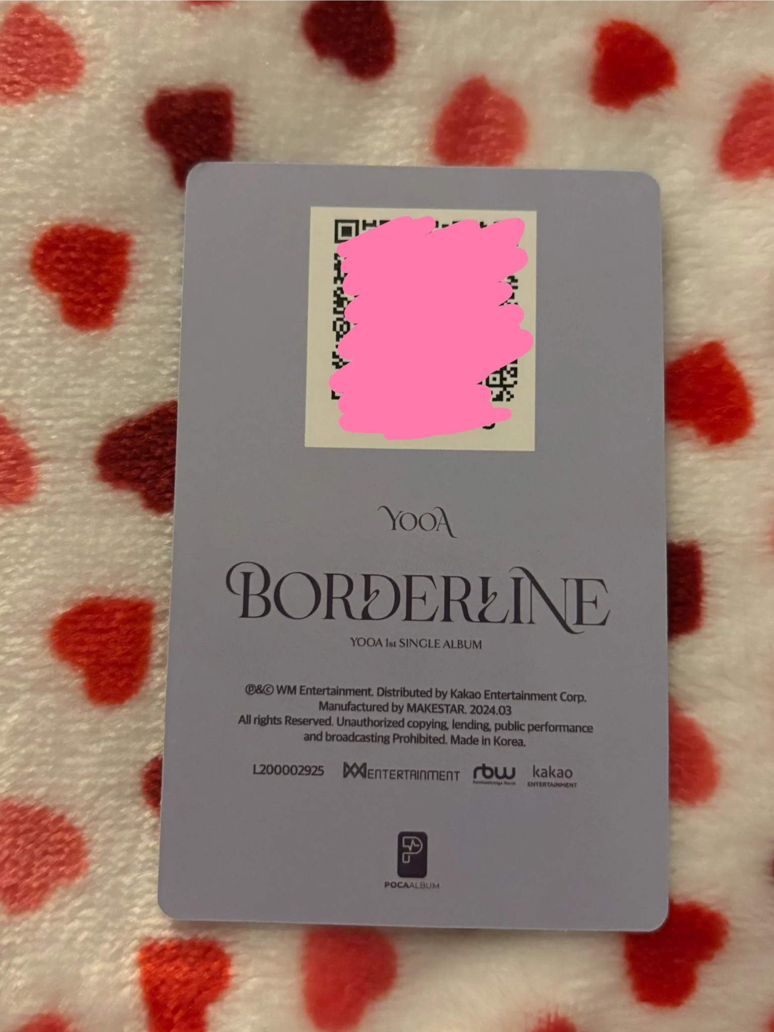 OH MY GIRL YooA OH MY GIRL - YooA - Borderline Album album photocard poca album listing photo 2