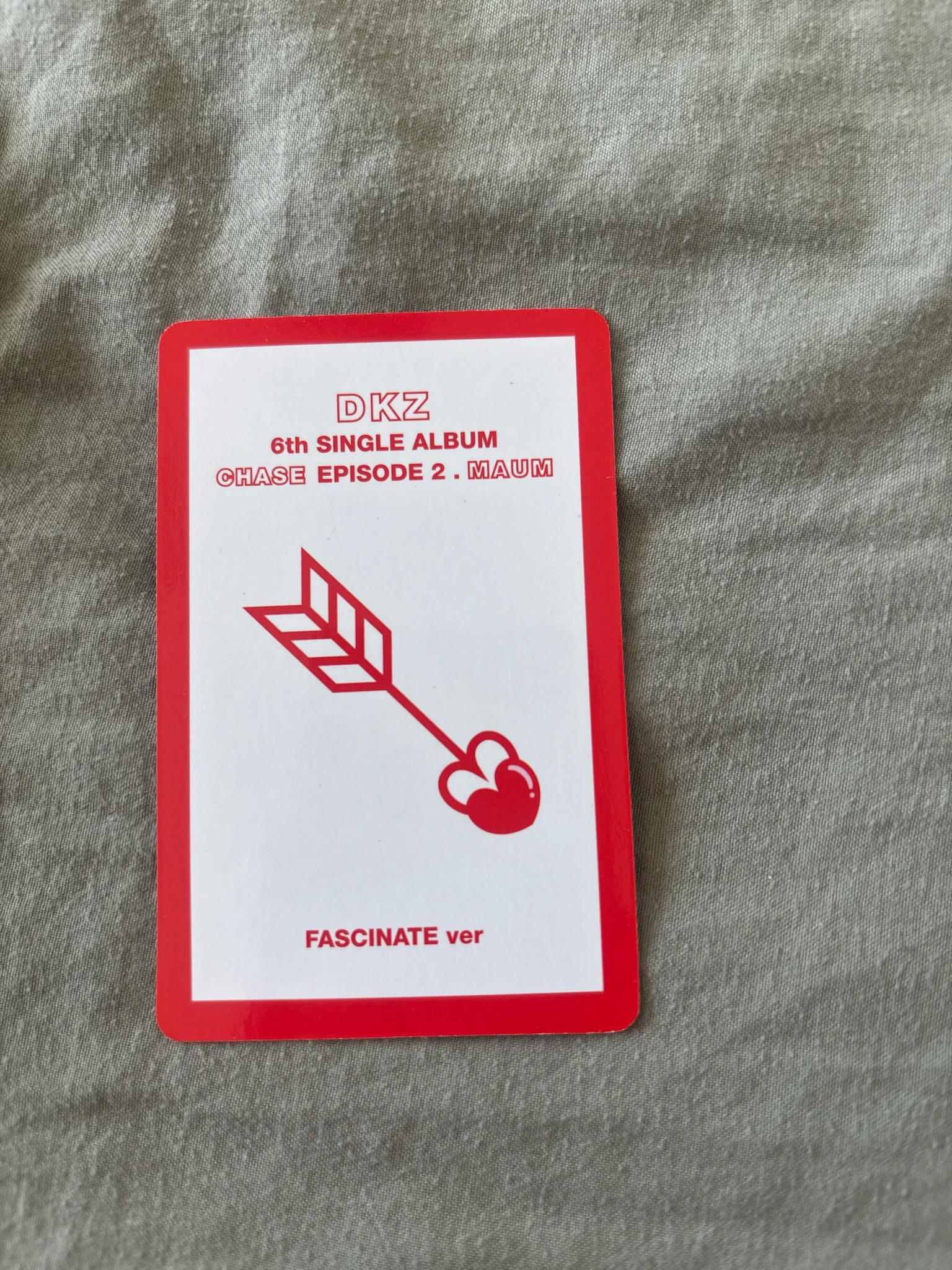 DKZ Sehyeon DKZ - Sehyeon - Chase Episode 2. Maum Album album photocard fascinate version listing photo 2