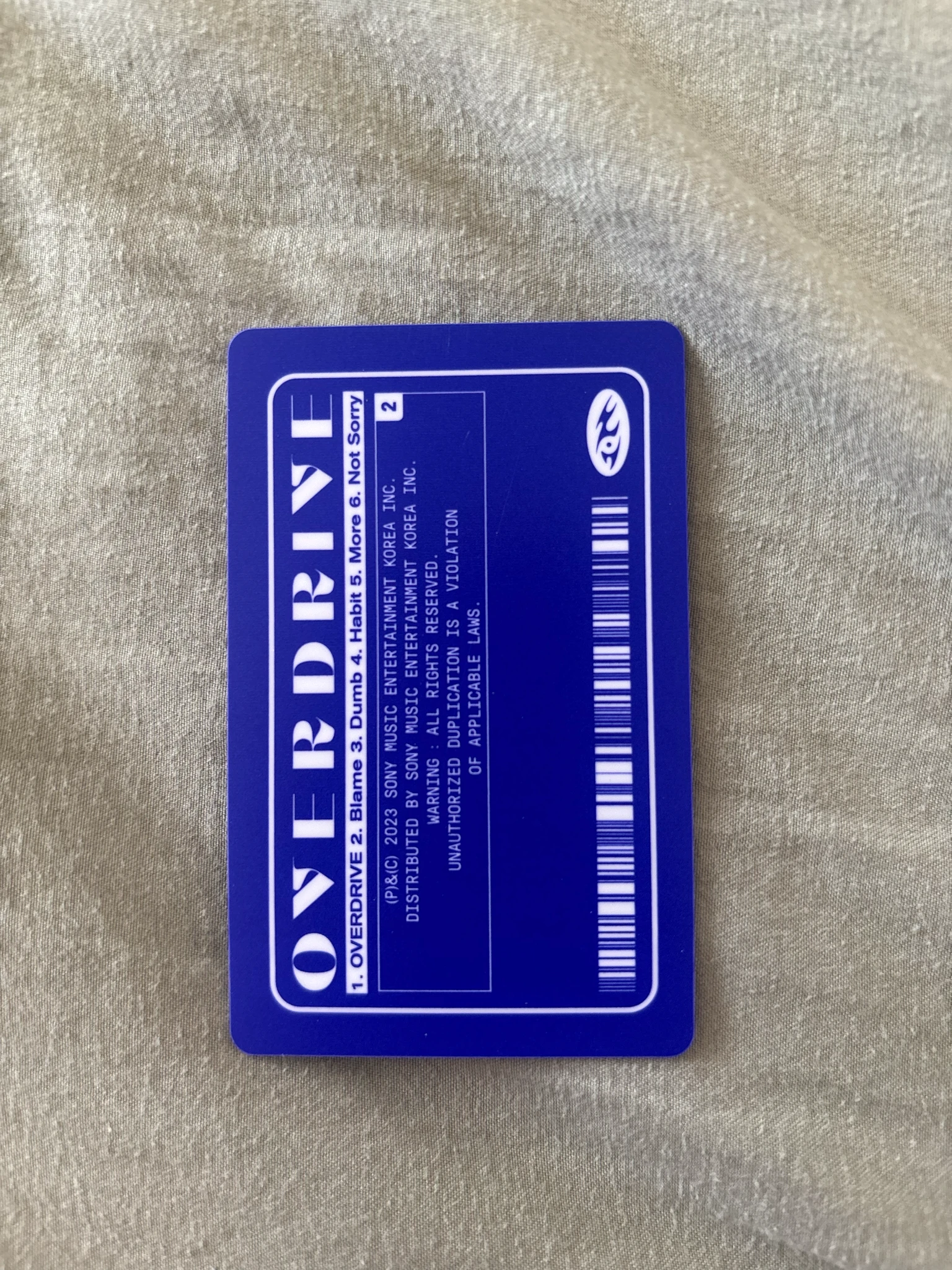 MONSTA X I.M MONSTA X - I.M - Overdrive Album id card blue version album photocard listing photo 2