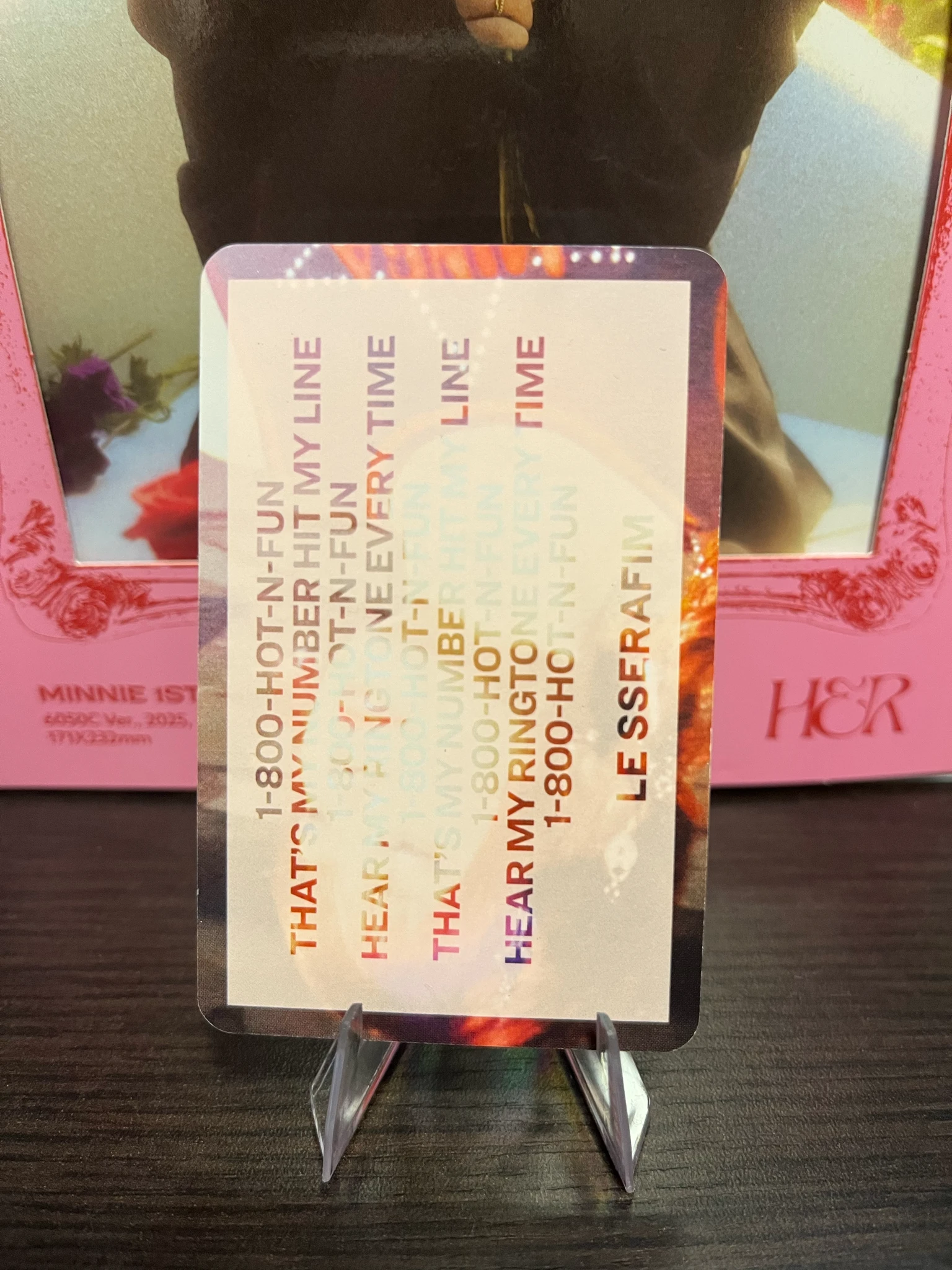 LE SSERAFIM Hong Eunchae LE SSERAFIM - Hong Eunchae - CRAZY Album album photocard compact version red sprite version listing photo 2