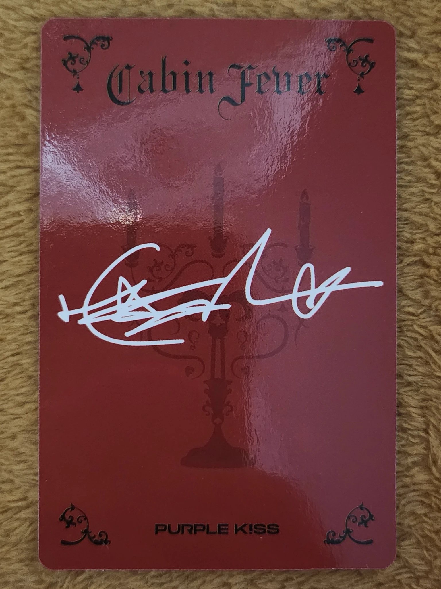 PURPLE KISS Chaein PURPLE KISS - Chaein - Cabin Fever Album album photocard red version listing photo 2