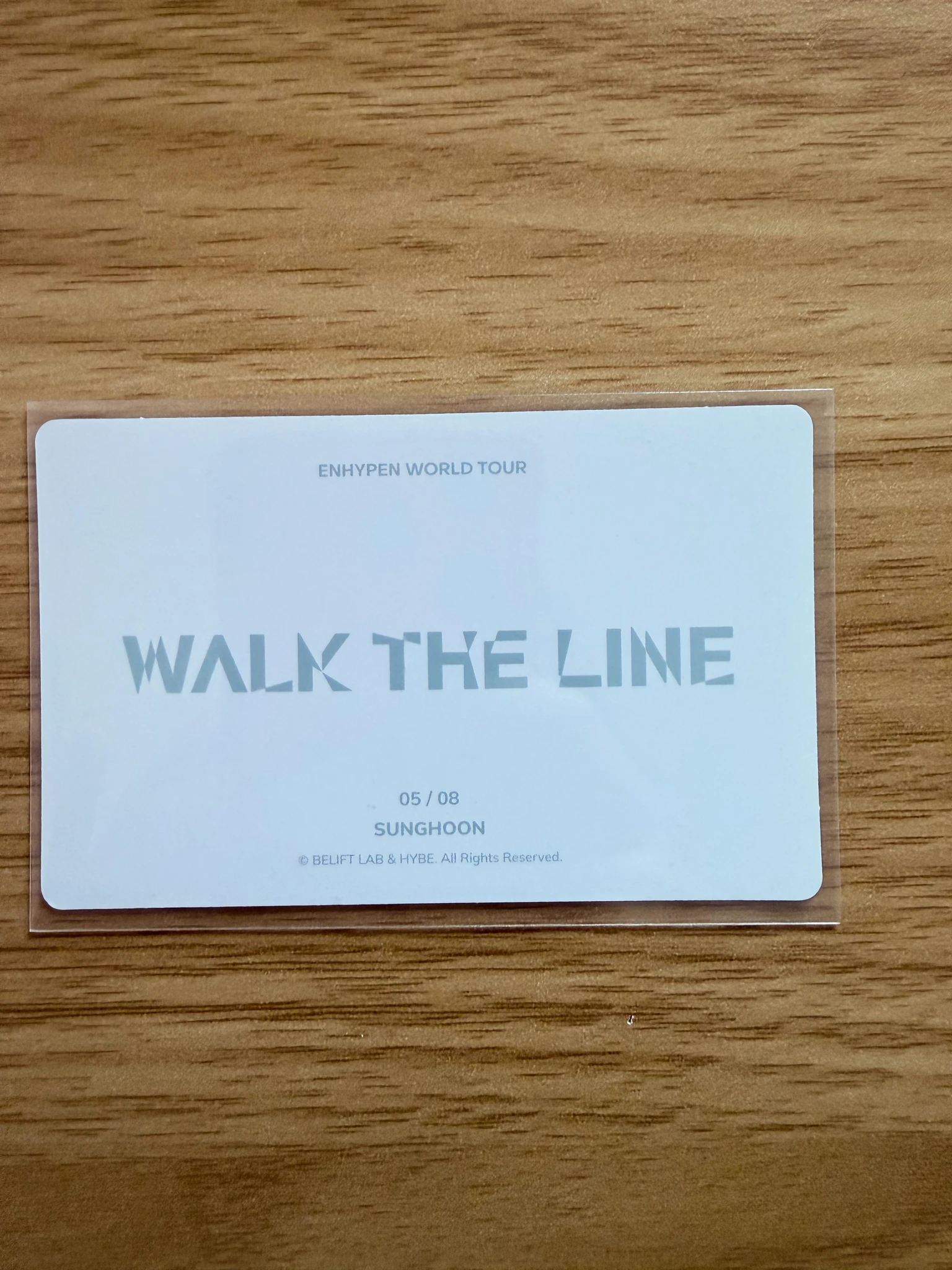 ENHYPEN Sunghoon ENHYPEN - Sunghoon - 'WALK THE LINE' World Tour Event trading card merch photocard listing photo 2