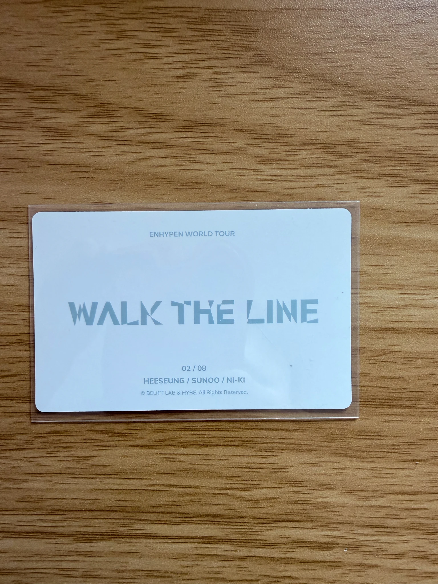 ENHYPEN ENHYPEN - Jake & Jay & Sunghoon - 'WALK THE LINE' World Tour Event trading card merch photocard listing photo 2