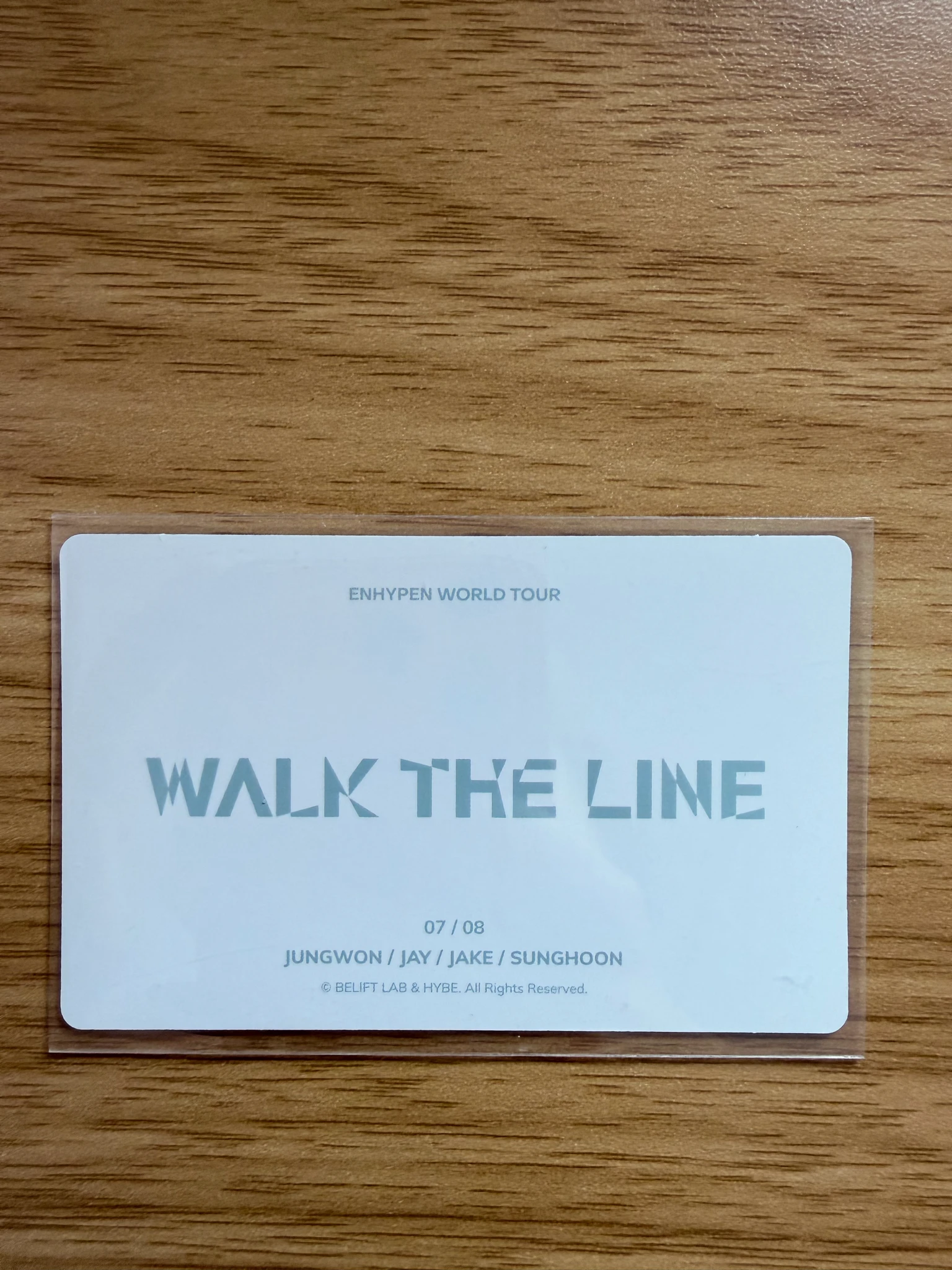ENHYPEN ENHYPEN - Jake & Jay & Sunghoon - 'WALK THE LINE' World Tour Event trading card merch photocard listing photo 2
