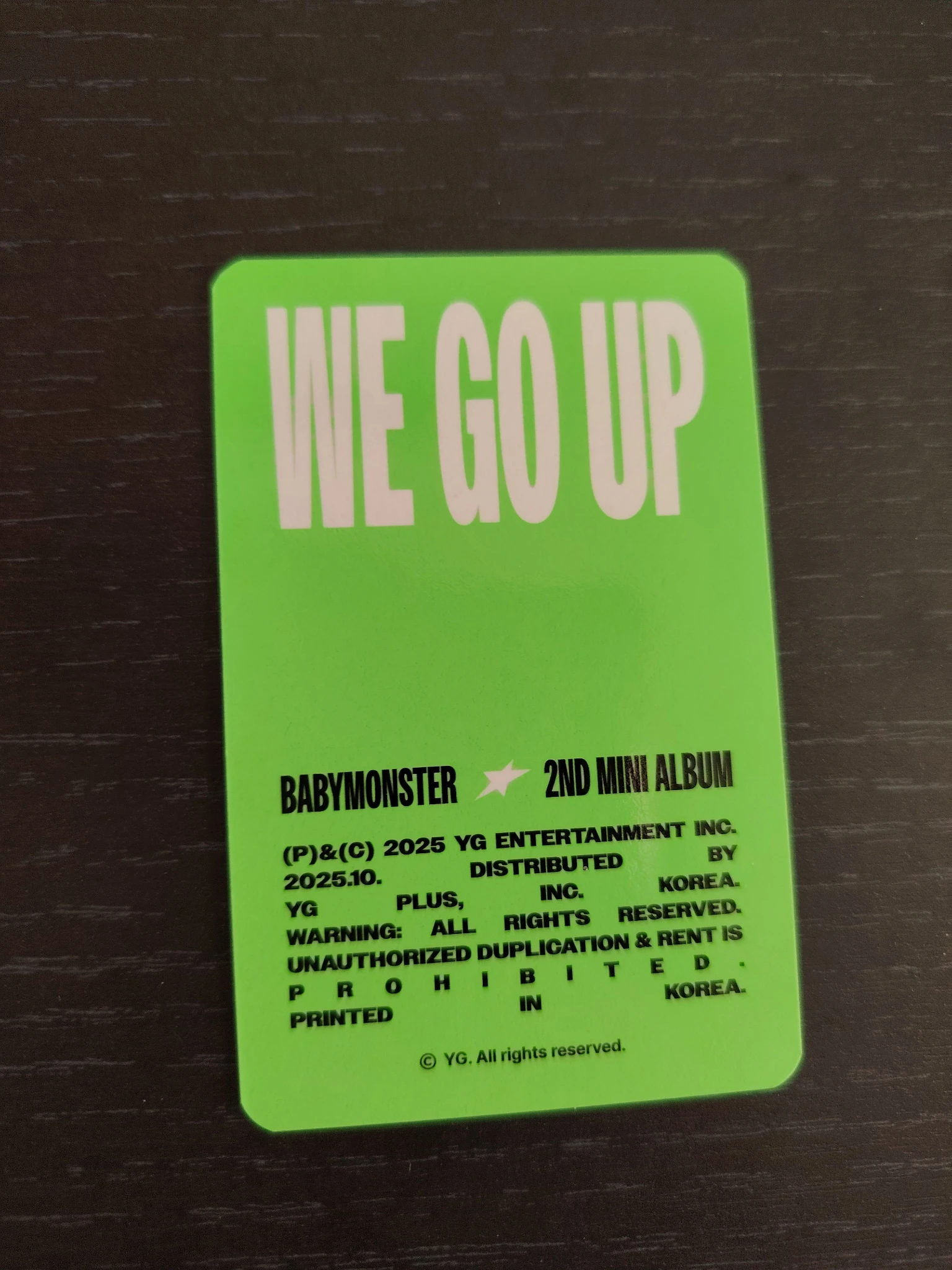 BABYMONSTER Pharita BABYMONSTER - Pharita - WE GO UP Album merch photocard trading card listing photo 2