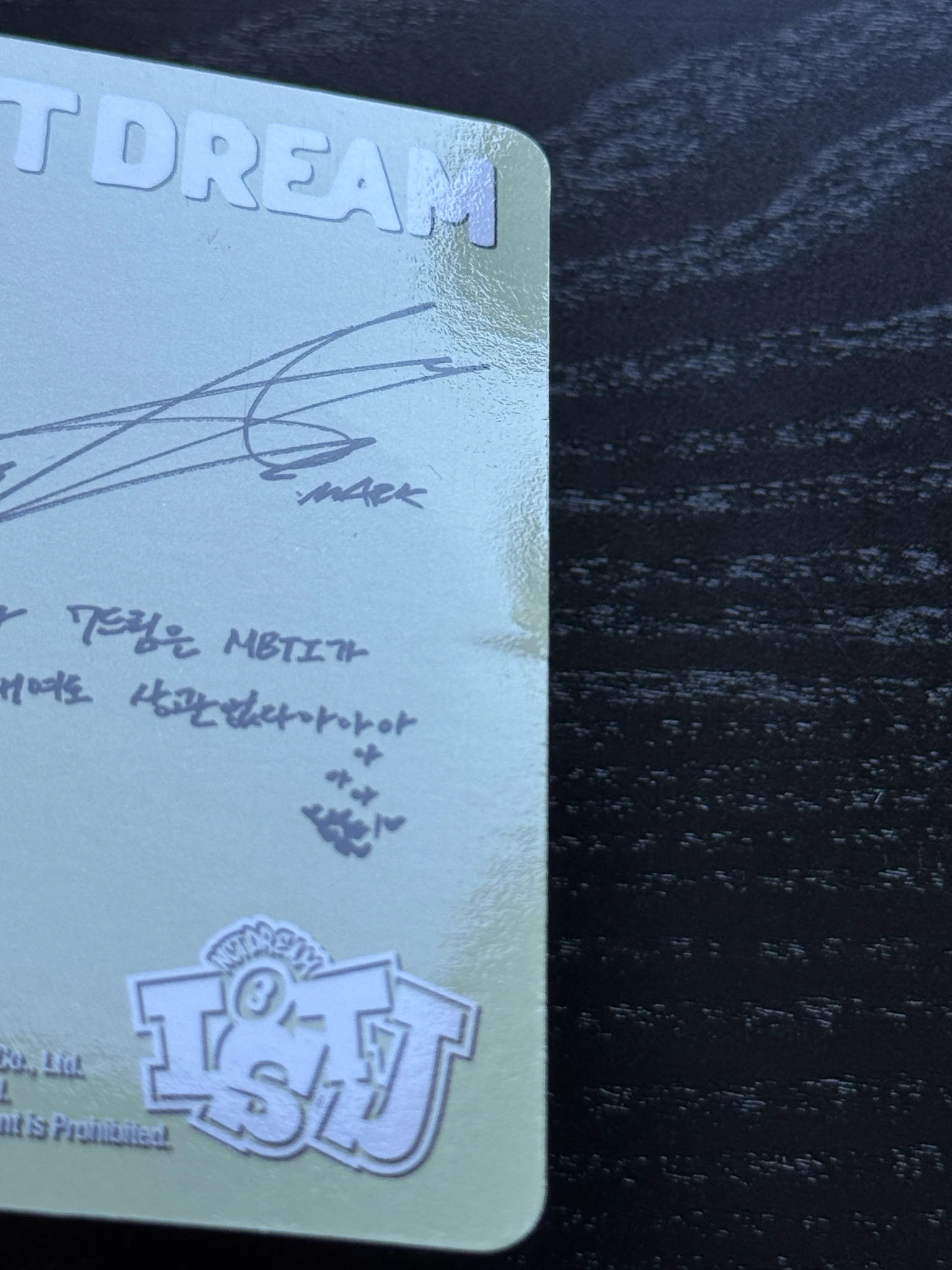NCT DREAM Mark NCT DREAM - Mark - ISTJ Album smini version album photocard listing photo 2