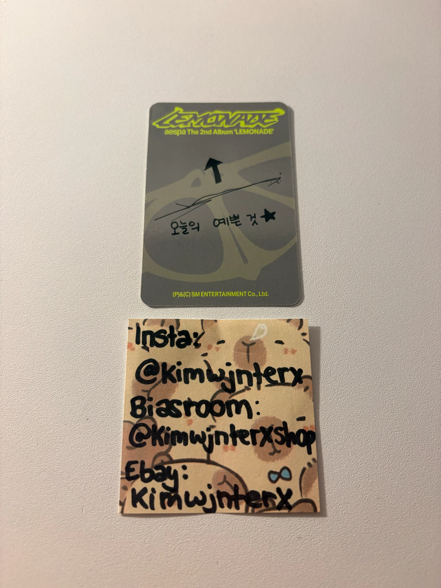 aespa Winter aespa - Winter - Lemonade Album album photocard acid version listing photo 2