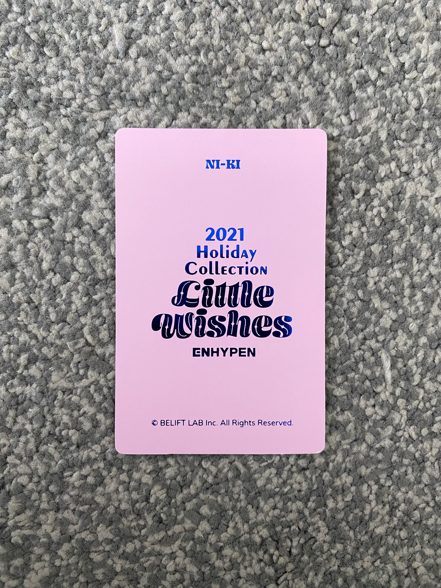 ENHYPEN Ni-ki ENHYPEN - Ni-ki - 2021 Holiday Collection Little Wishes Event merch photocard photocard set listing photo 2