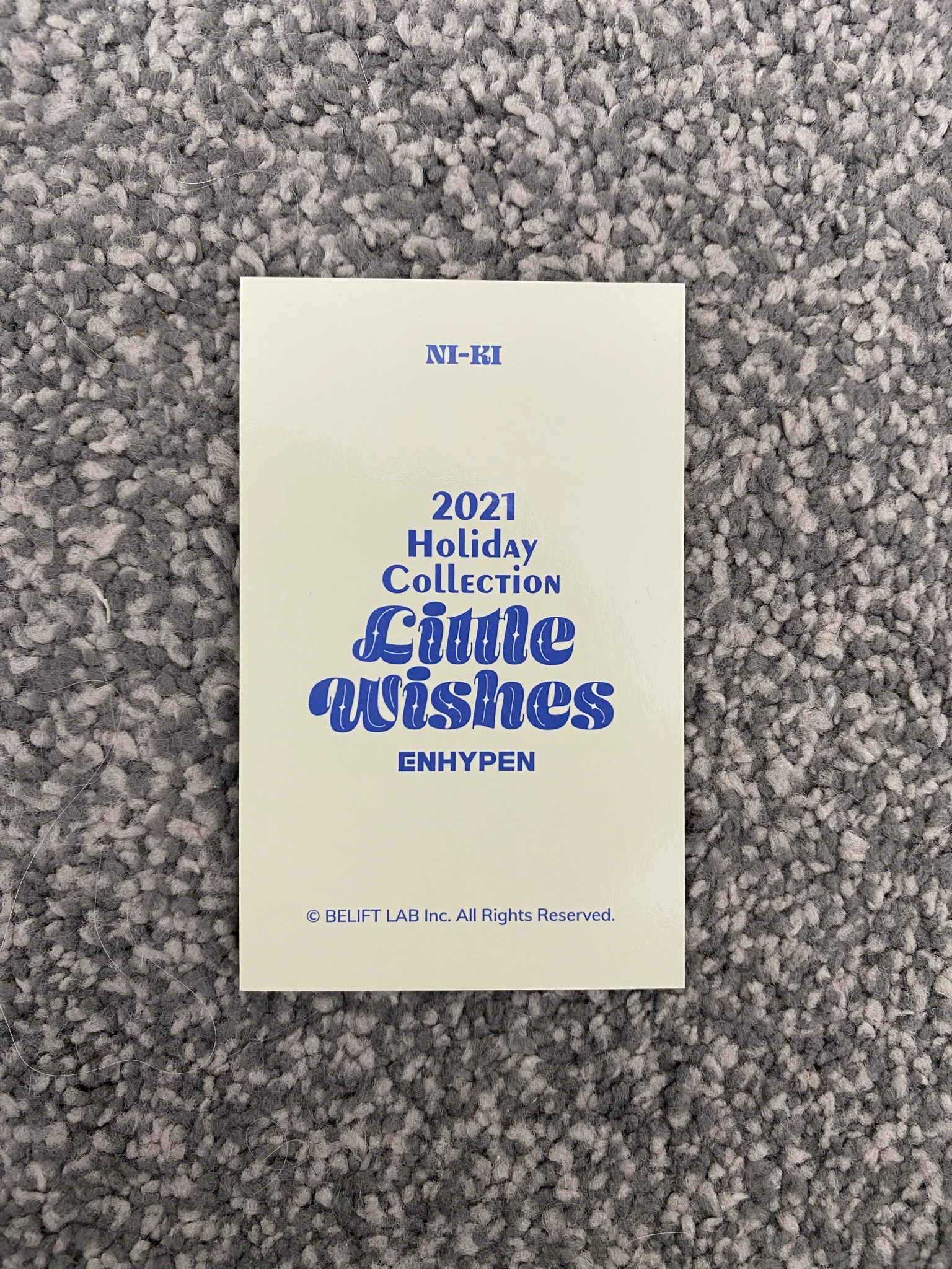 ENHYPEN Ni-ki ENHYPEN - 2021 Holiday Collection Little Wishes Event merch photocard sweatshirt listing photo 2