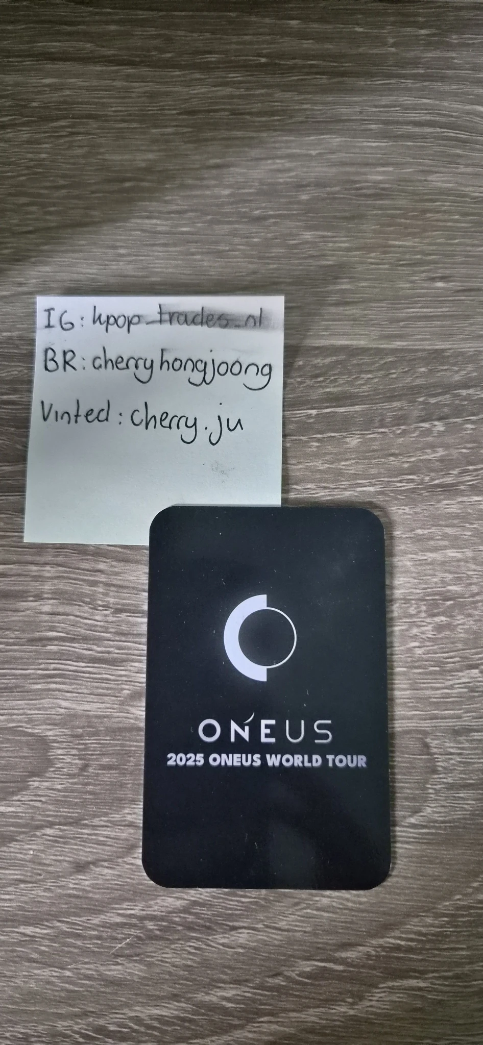 ONEUS Keonhee ONEUS - Keonhee - 2025 ONEUS World Tour [H_Our, Us] Event trading card europe (EU) exclusive listing photo 2