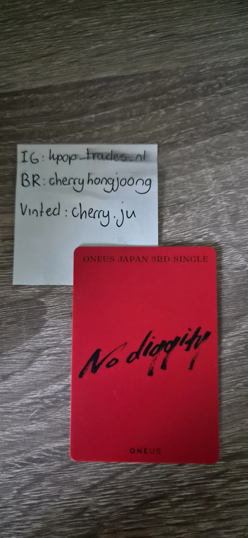 ONEUS Hwanwoong ONEUS - Hwanwoong - No diggity Album japan kissent pob (pre-order benefit) listing photo 2