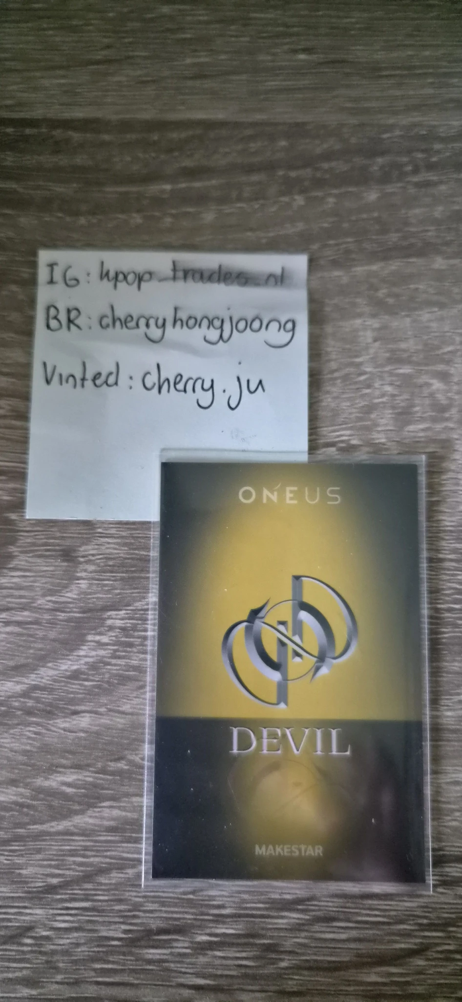 ONEUS Hwanwoong ONEUS - Hwanwoong - DEVIL Album makestar video call (fancall) B version holographic (hologram) listing photo 2