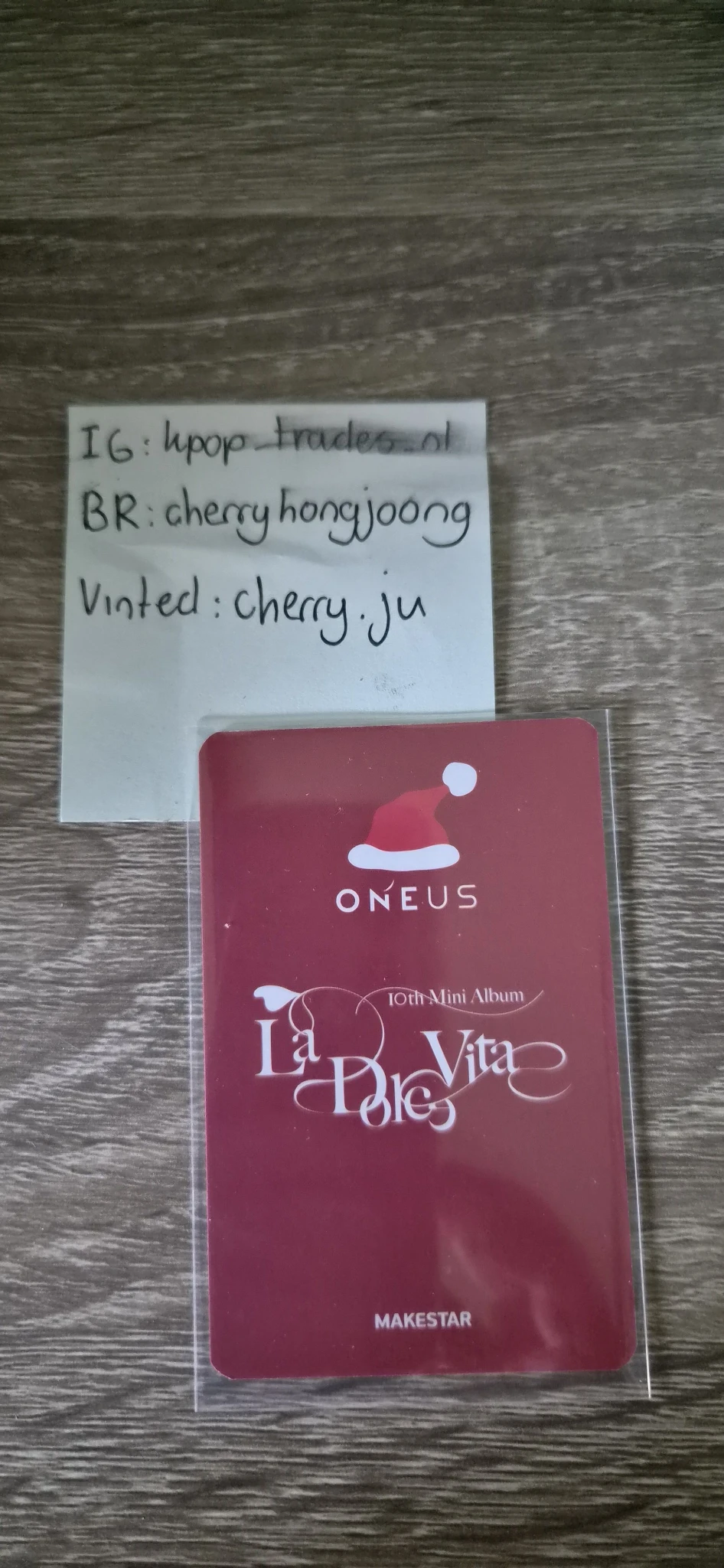 ONEUS Hwanwoong ONEUS - Hwanwoong - La Dolce Vita Album makestar round 7 fansign listing photo 2