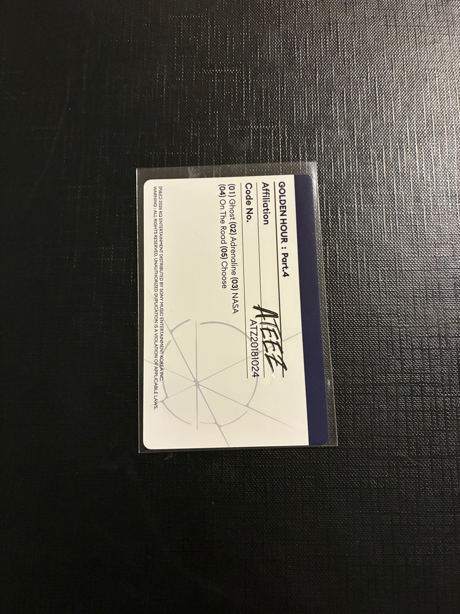 ATEEZ Yunho ATEEZ - Yunho - Golden Hour : Part.4 Album diary version version 2 album photocard listing photo 2