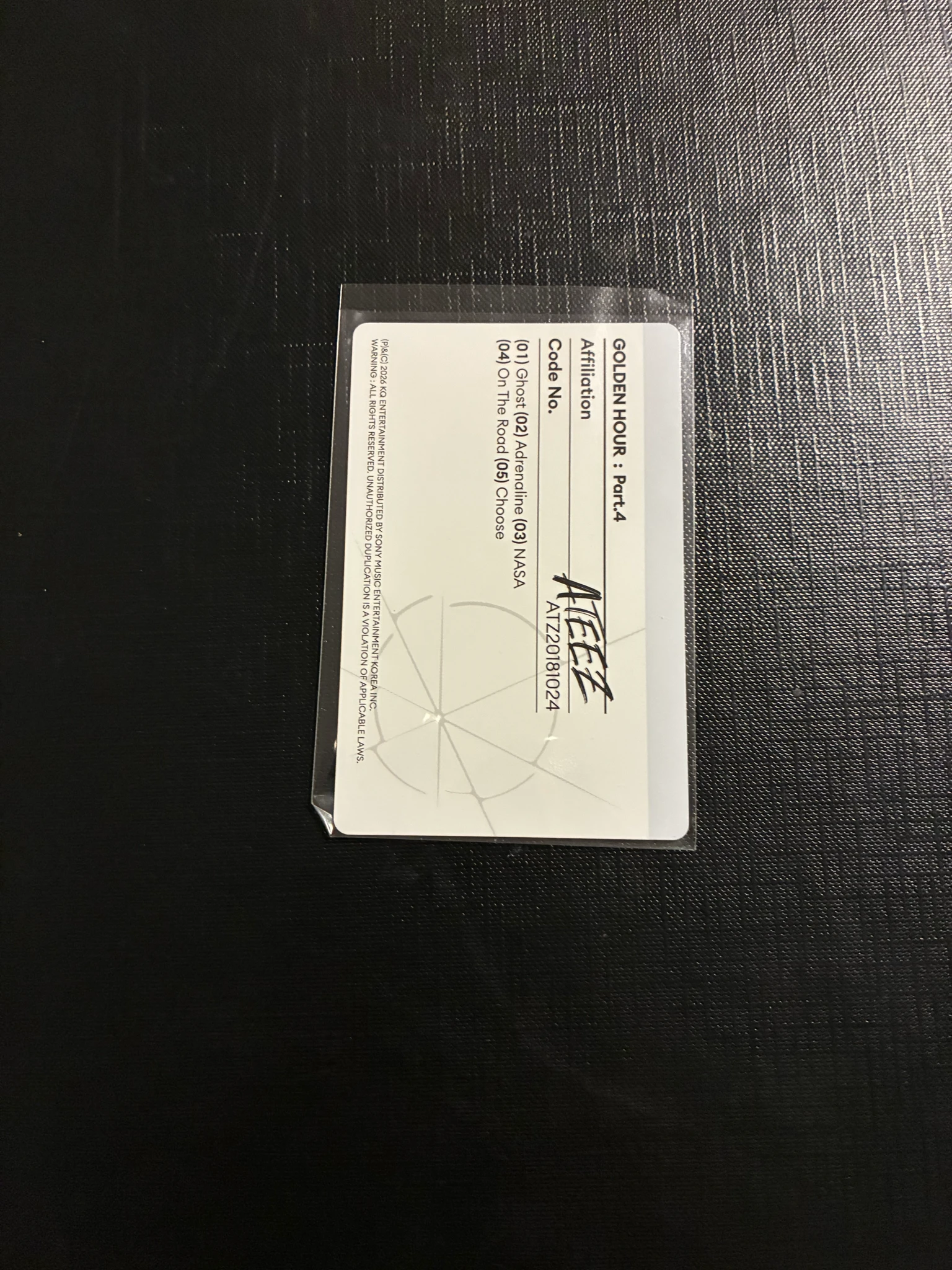 ATEEZ Yunho ATEEZ - Yunho - Golden Hour : Part.4 Album Z version album photocard version 2 listing photo 2