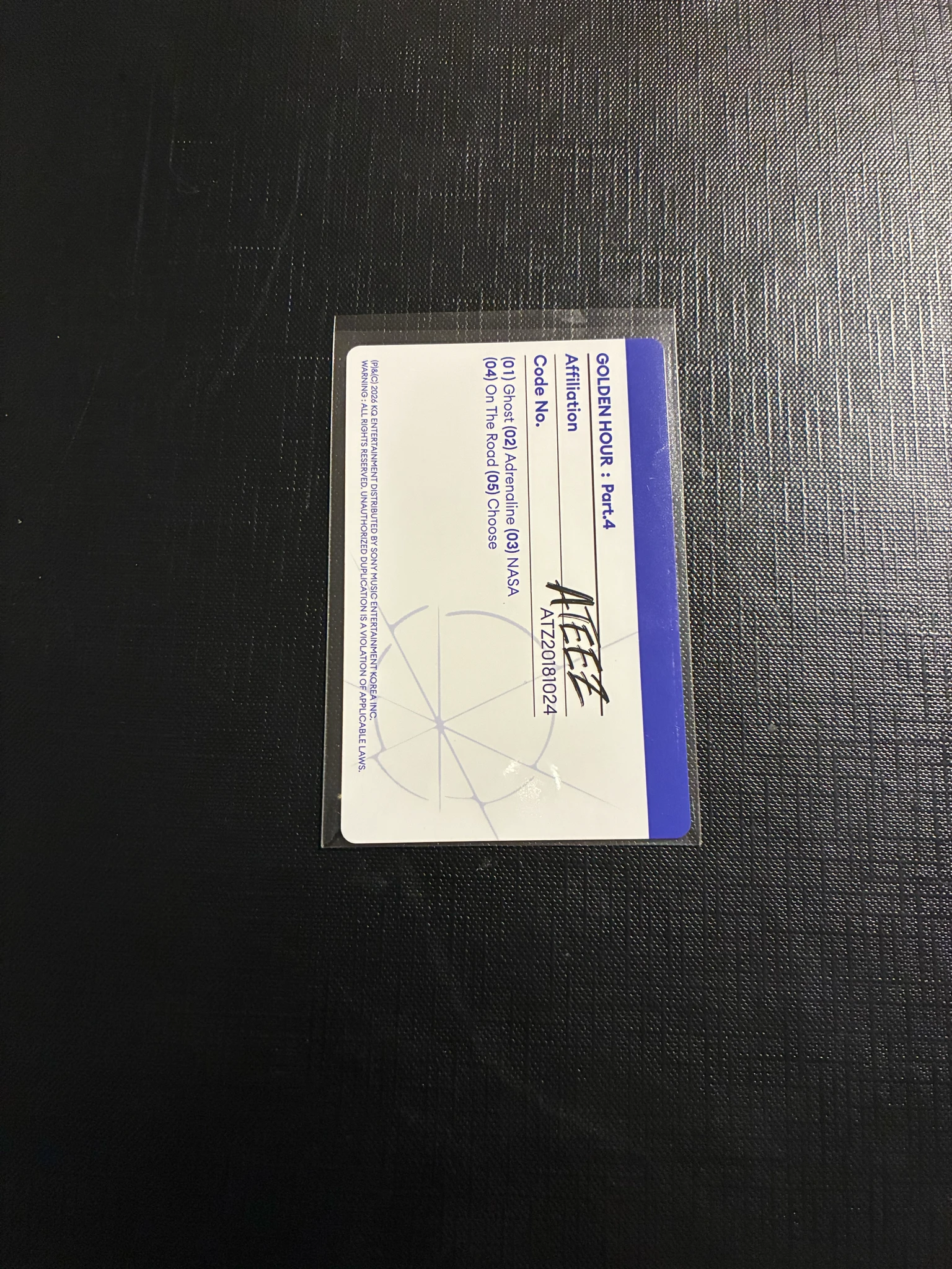 ATEEZ Yunho ATEEZ - Yunho - Golden Hour : Part.4 Album A version album photocard listing photo 2