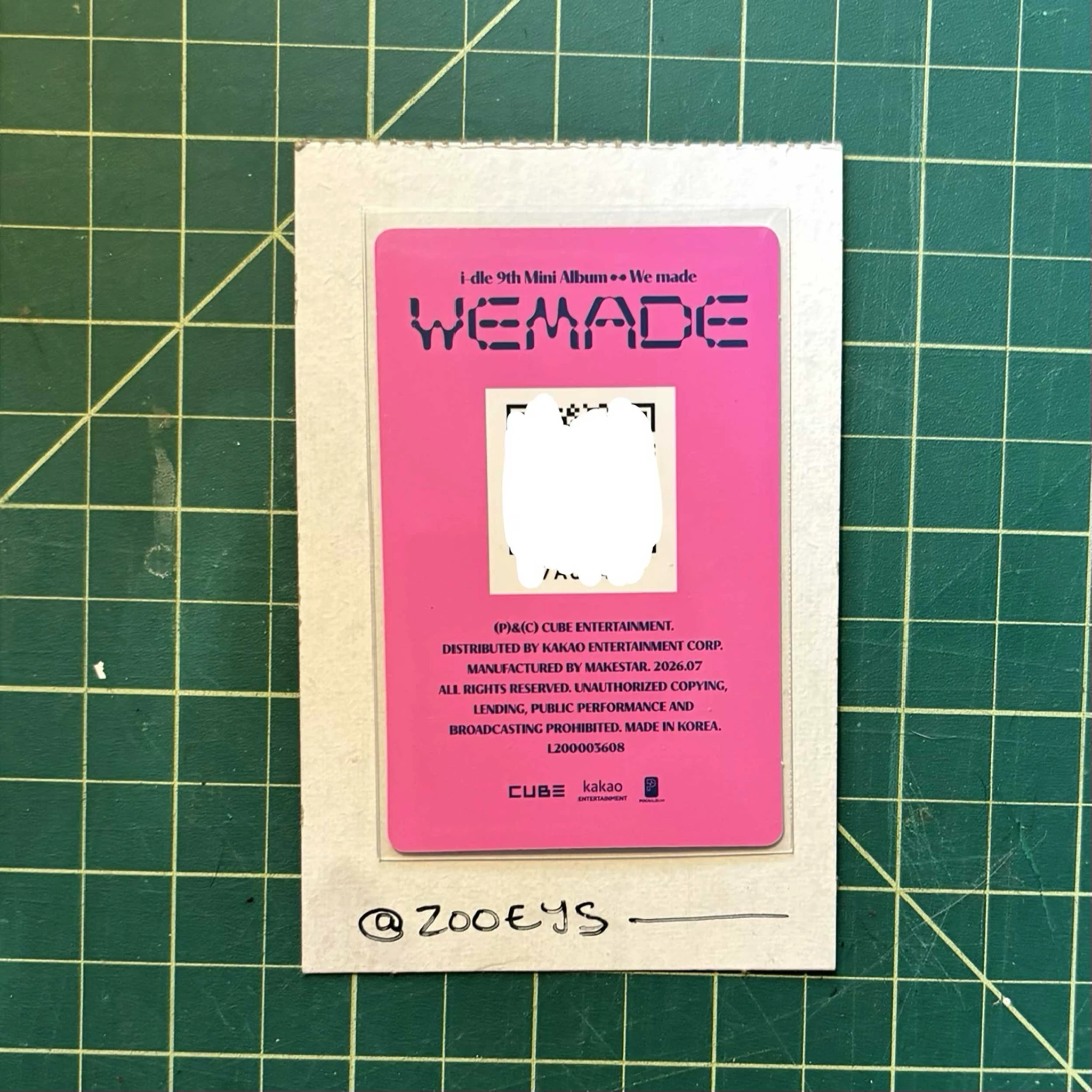 i-dle Minnie i-dle - Minnie - We made Album album photocard poca album qr card listing photo 2