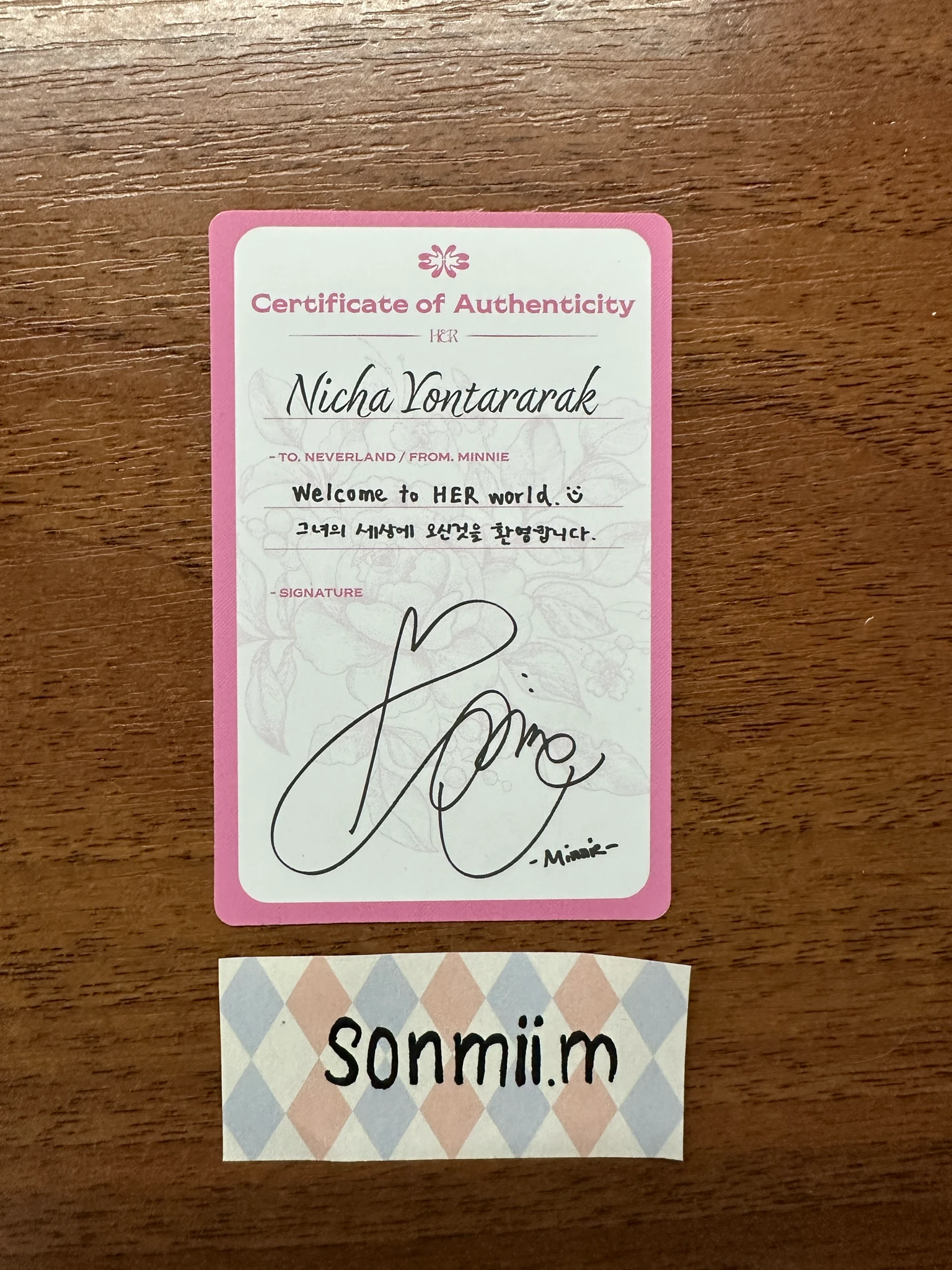i-dle Minnie (G)I-DLE - Minnie - HER Album 6050C ver. standard ver. album photocard solo album listing photo 2