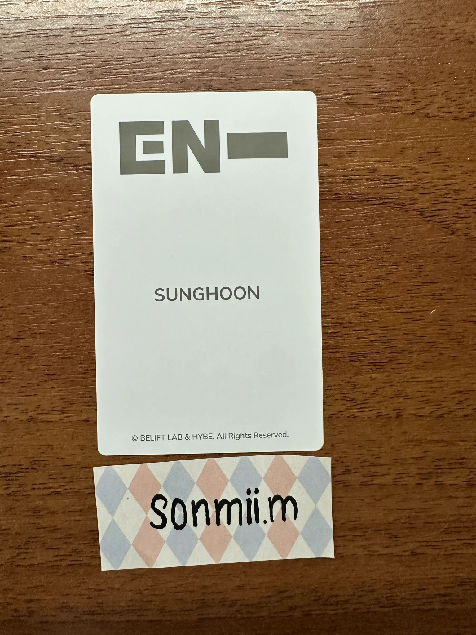 ENHYPEN Sunghoon ENHYPEN - Sunghoon - Official Light Stick Ver. 2 Other lightstick photocard set listing photo 2