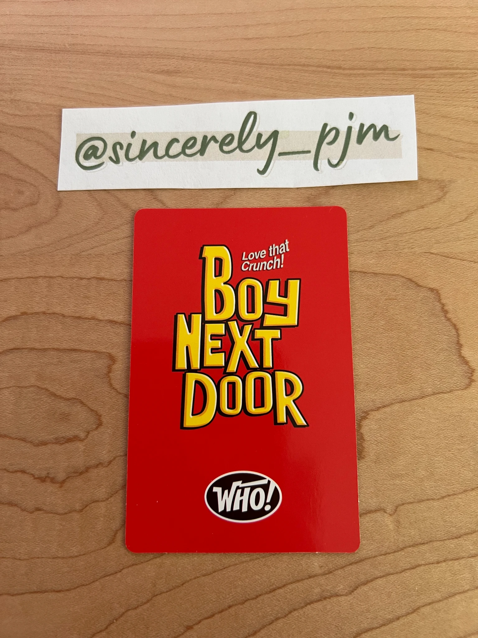 BOYNEXTDOOR Riwoo BOYNEXTDOOR - Riwoo - WHO! Album album photocard 7-eleven korea crunch version B version listing photo 2