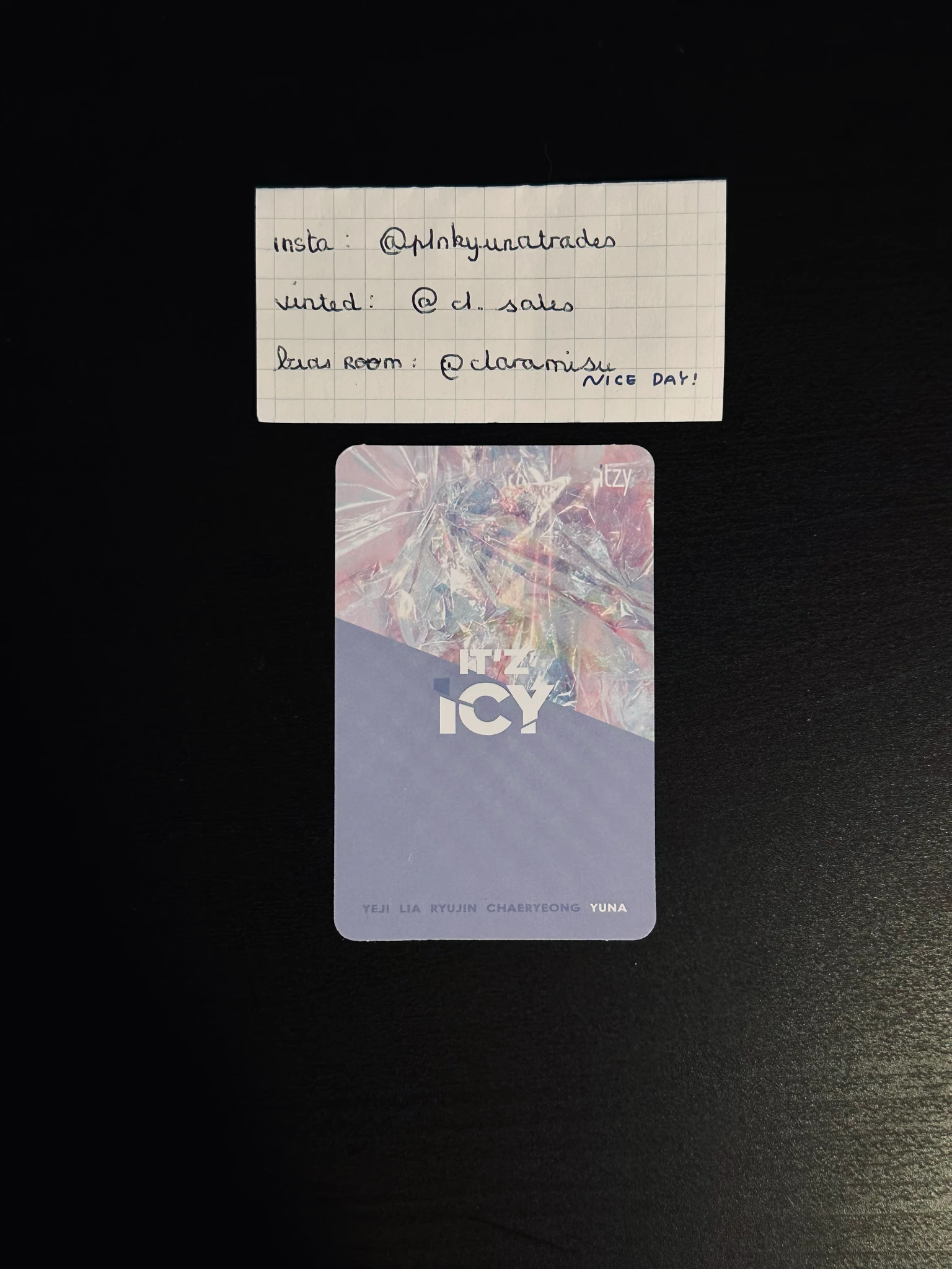 ITZY Yuna ITZY - Yuna - IT’Z ICY Album album photocard listing photo 2