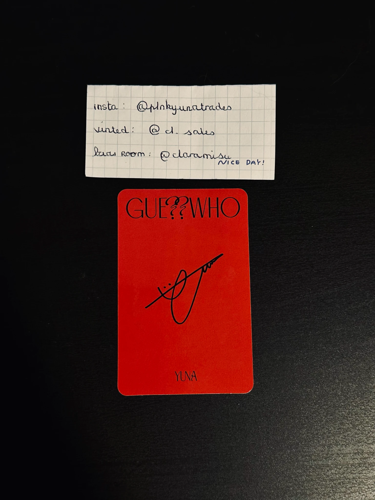 ITZY Yuna ITZY - Yuna - GUESS WHO Album album photocard standard version listing photo 2