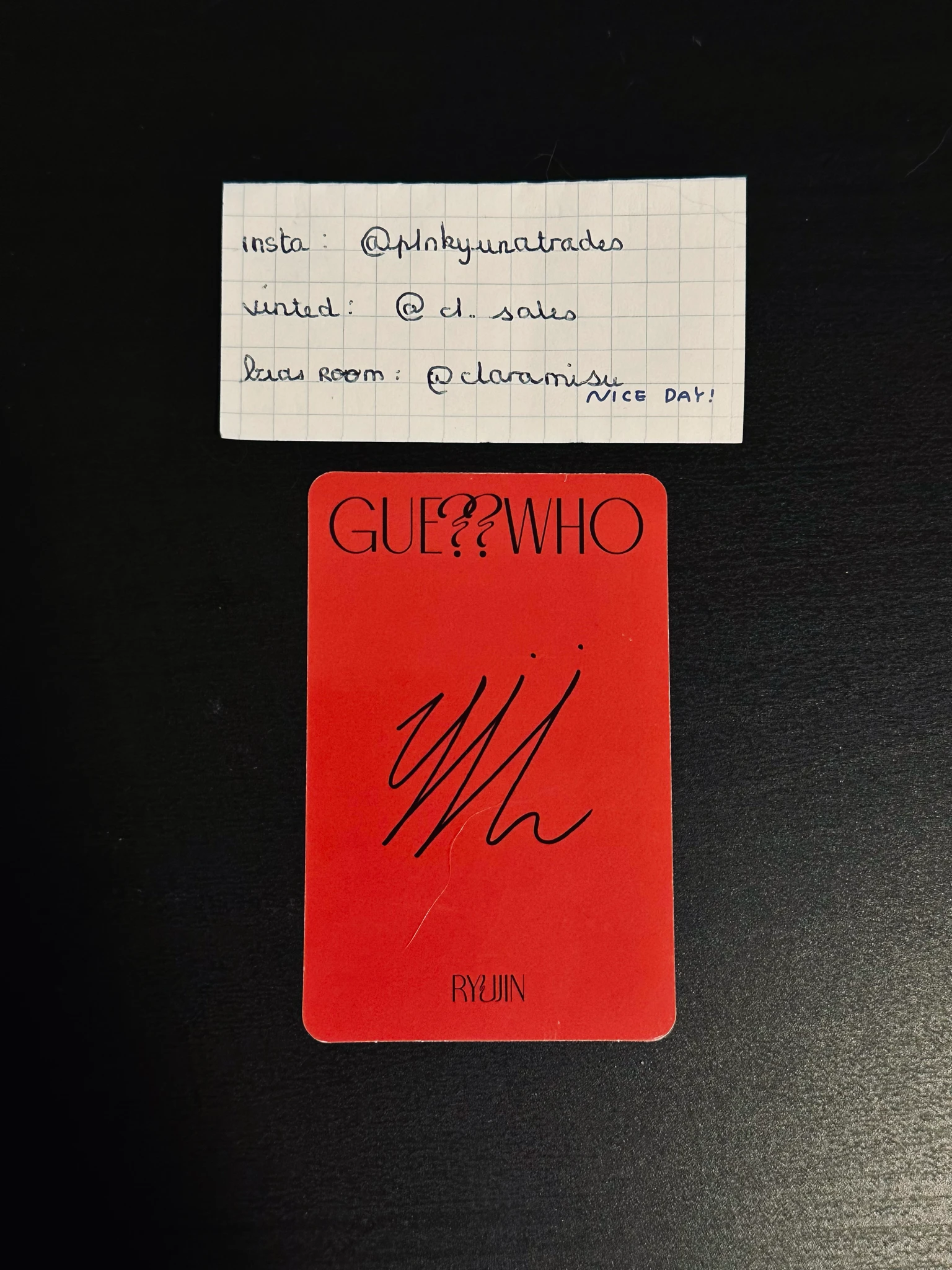 ITZY Ryujin ITZY - Ryujin - GUESS WHO Album album photocard standard version listing photo 2