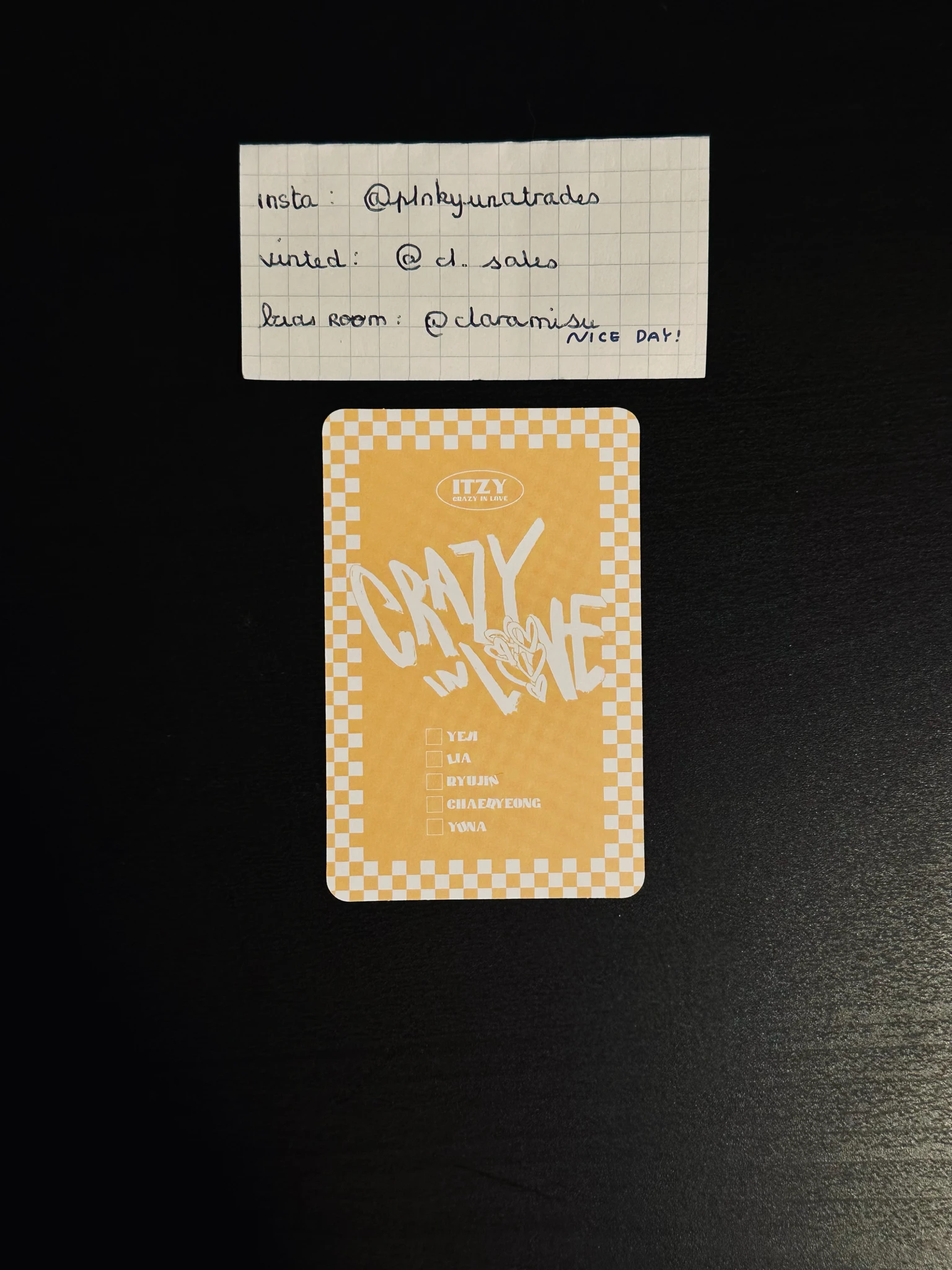 ITZY Yuna ITZY - Yuna - Crazy in Love Album album photocard listing photo 2
