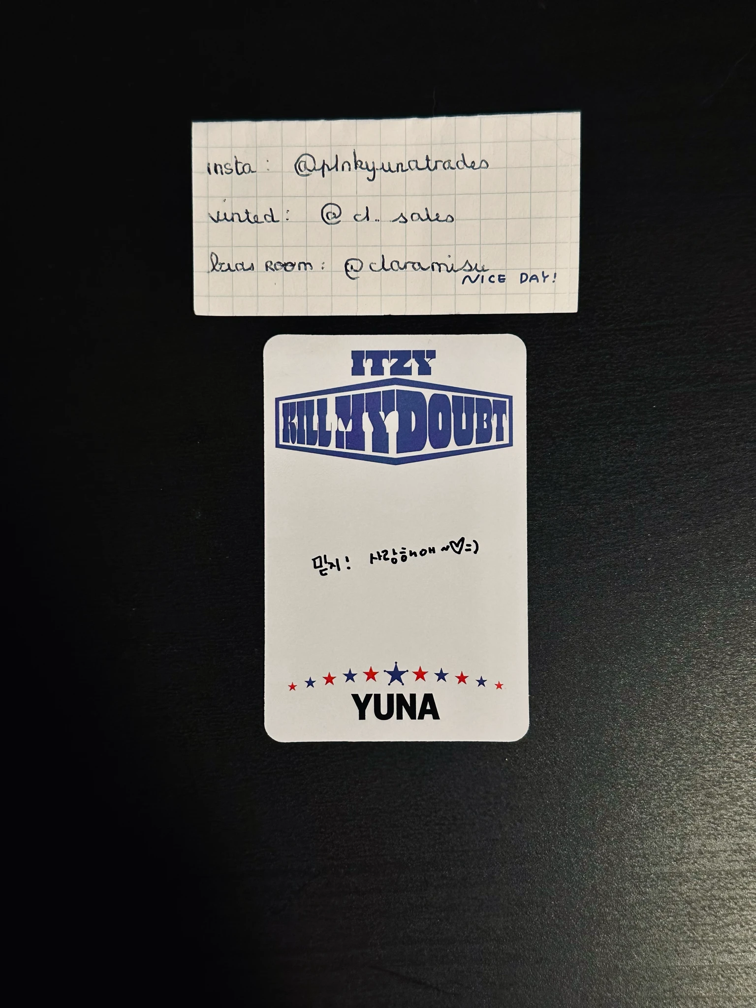 ITZY Yuna ITZY - Yuna - KILL MY DOUBT Album album photocard listing photo 2