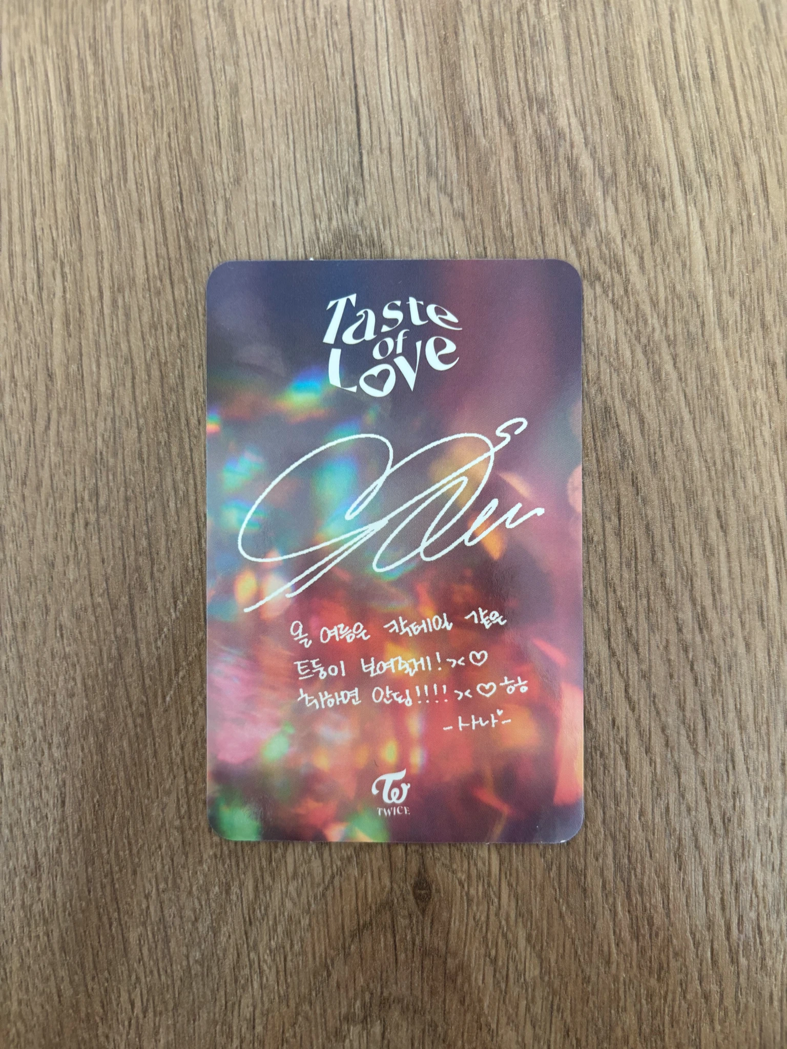 TWICE Sana TWICE - Sana - Taste of Love Album album photocard listing photo 2