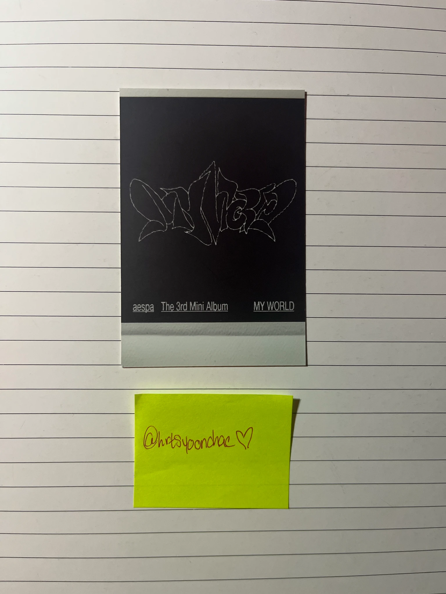 aespa Ningning aespa - Ningning - My World Album album photocard zine version polaroid listing photo 2