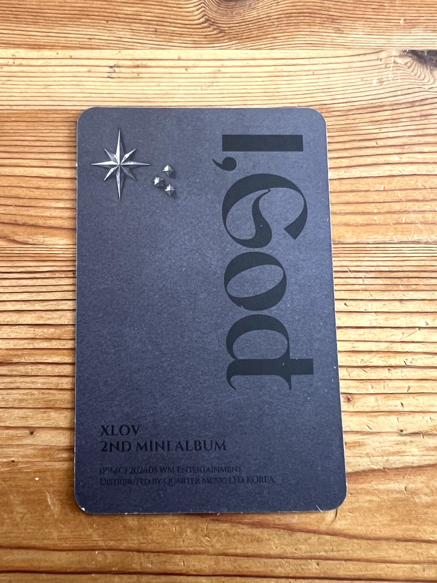 XLOV Wumuti XLOV - Wumuti - I, God Album album photocard D version listing photo 2