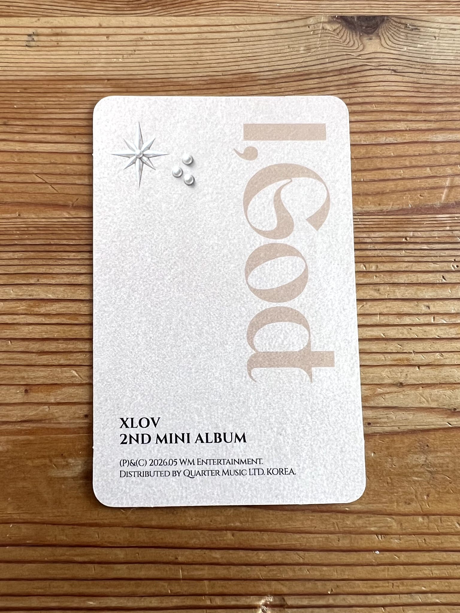 XLOV Hyun XLOV - Hyun - I, God Album album photocard G version listing photo 2