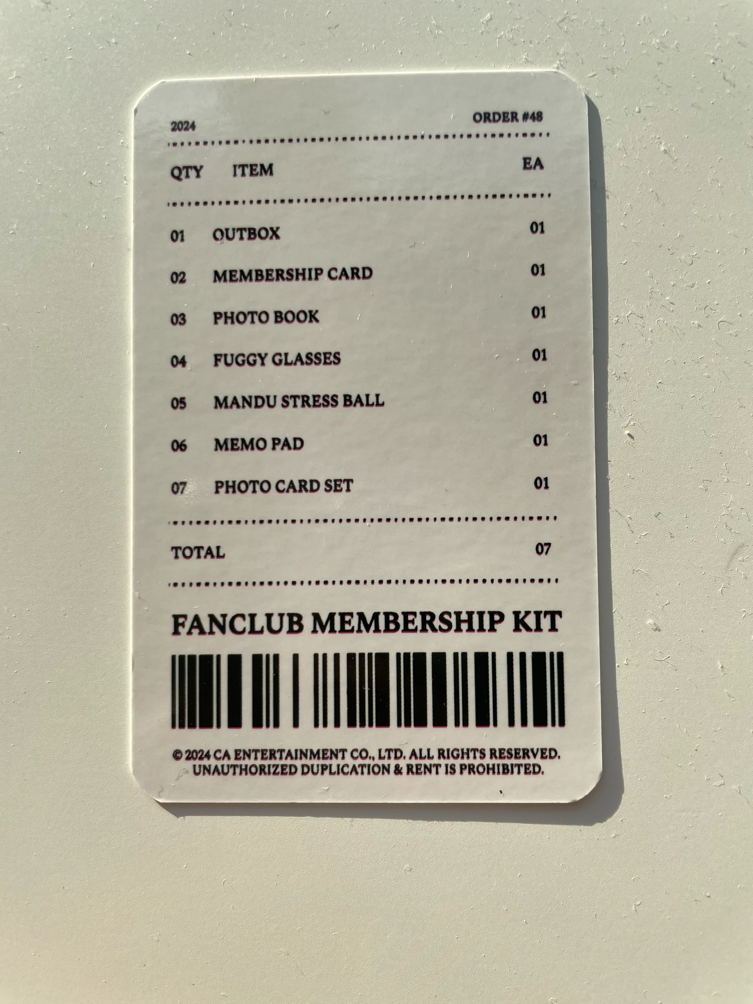 BLACKPINK Jennie BLACKPINK - Jennie - JENNIE MEMBERSHIP KIT 2026 Other membership listing photo 2