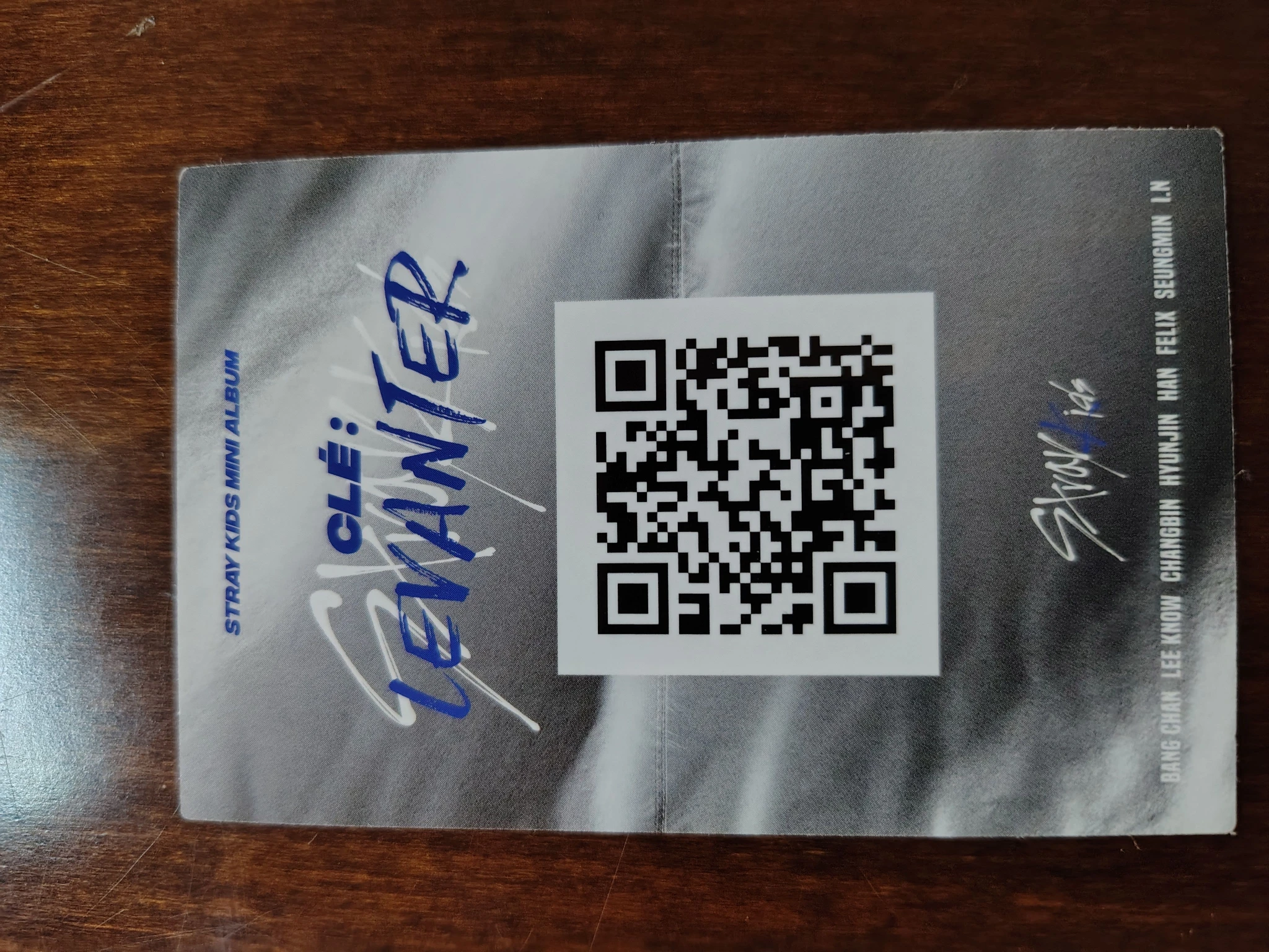 Stray Kids Changbin Stray Kids - Changbin - Clé: Levanter Album album photocard grey border version listing photo 2