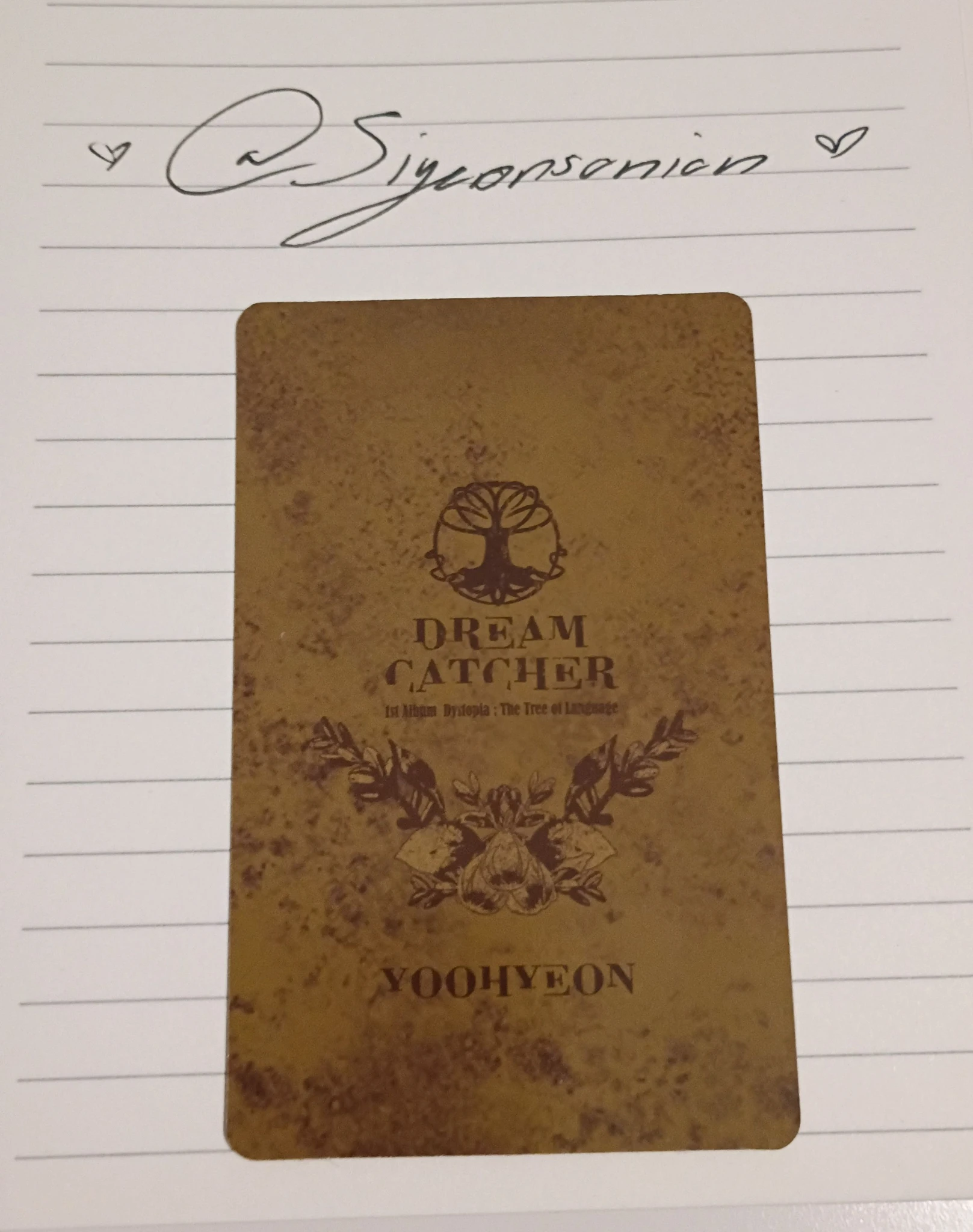 Dreamcatcher Yoohyeon Dreamcatcher - Yoohyeon - Dystopia: The Tree of Language Album album photocard korean album listing photo 2